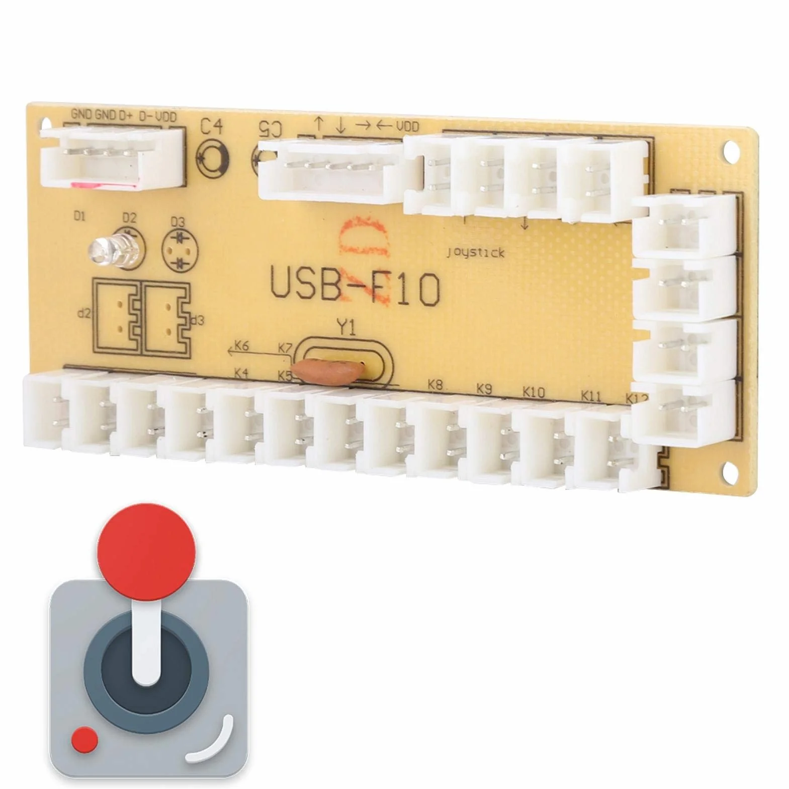Arcade Enkoder USB, ogólny kontroler do gier PC Joystick płytka obwodowa, kontroler płyta sterująca do gier walki