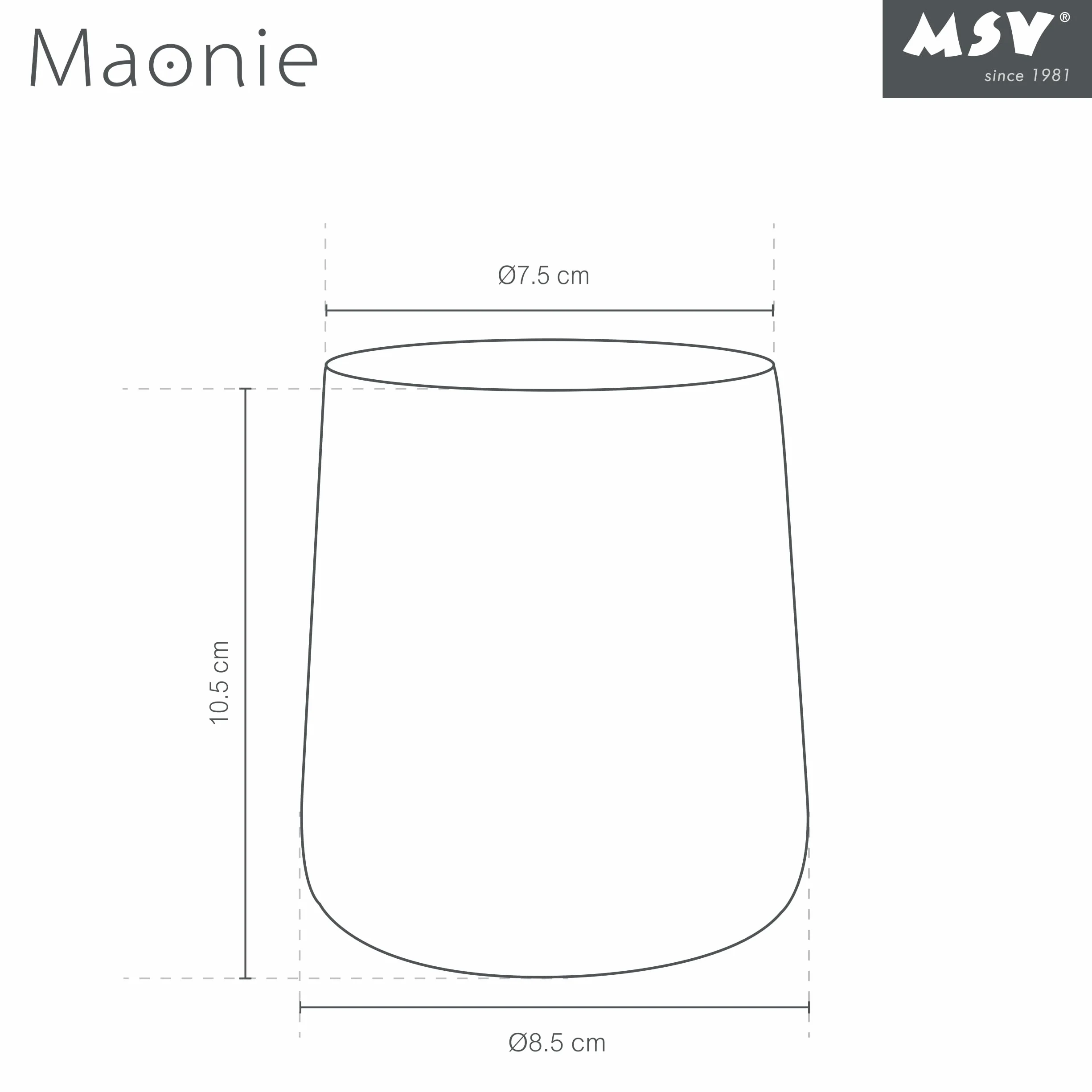 MSV Kubek ceramiczny MAONIE czarny matowy