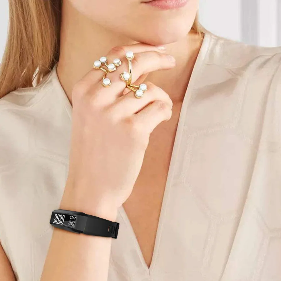 Vivosmart HR pasek, akcesoria regulowany miękki silikonowy zamiennik paska do zegarka zaprojektowany dla Vivosmart HR