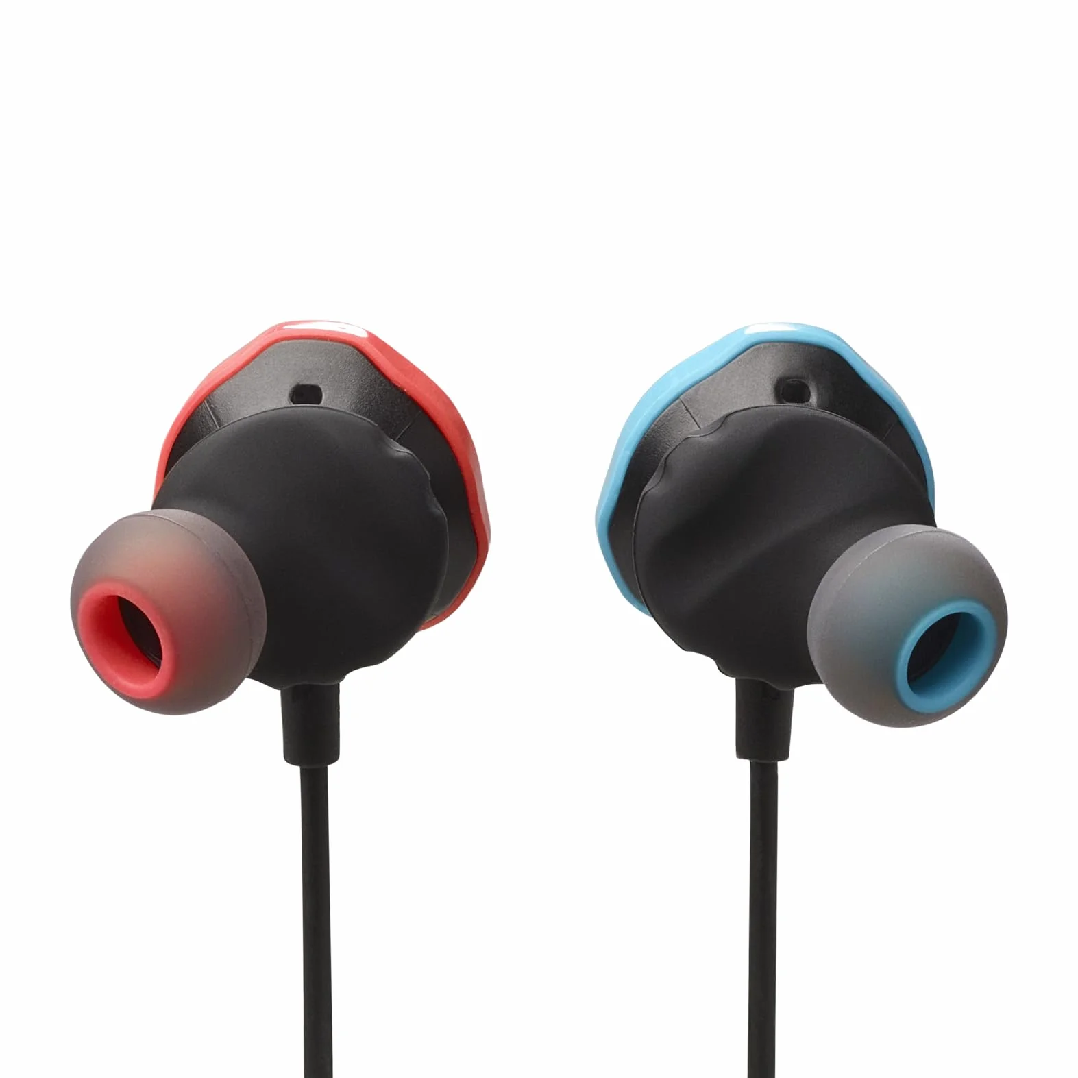 JBL Quantum 50 N Słuchawki Przewodowe Douszne do Gier z Mikrofonem z Funkcją Wyciszenia, USB C i Dźwiękiem JBL QuantumSURROUND, Kompatybilne z Wieloma Platformami, Niebiesko-czerwone