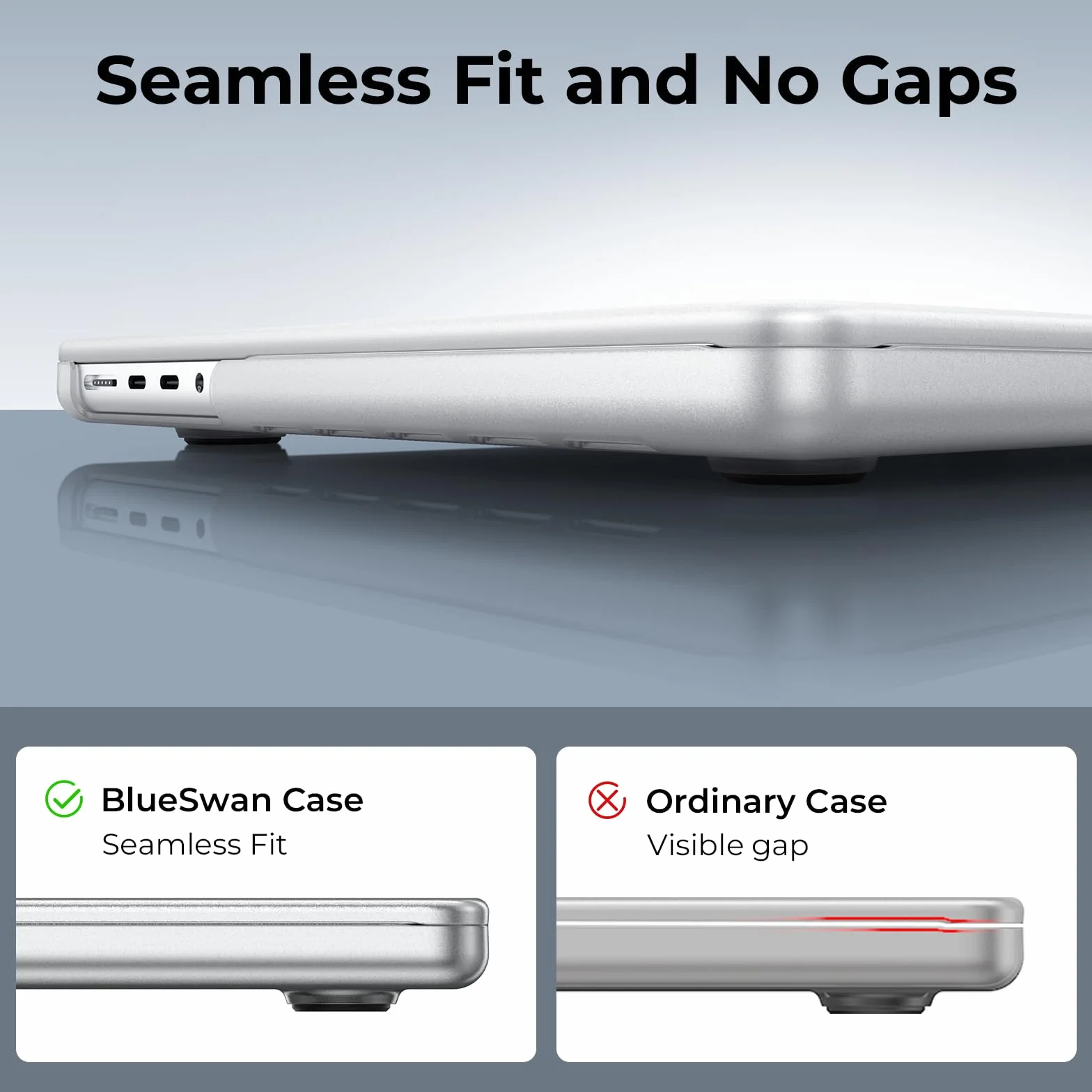 BlueSwan Etui Kompatybilne Z Macbook Pro 16" cali 2026 2024-2021 M5 M4 M3 M2 M1 Pro Max, A3428 A3429 A2485 A2780 A2991, ultracienkie matowe twarde etui ochronne do MacBook Pro 16, przezroczyste