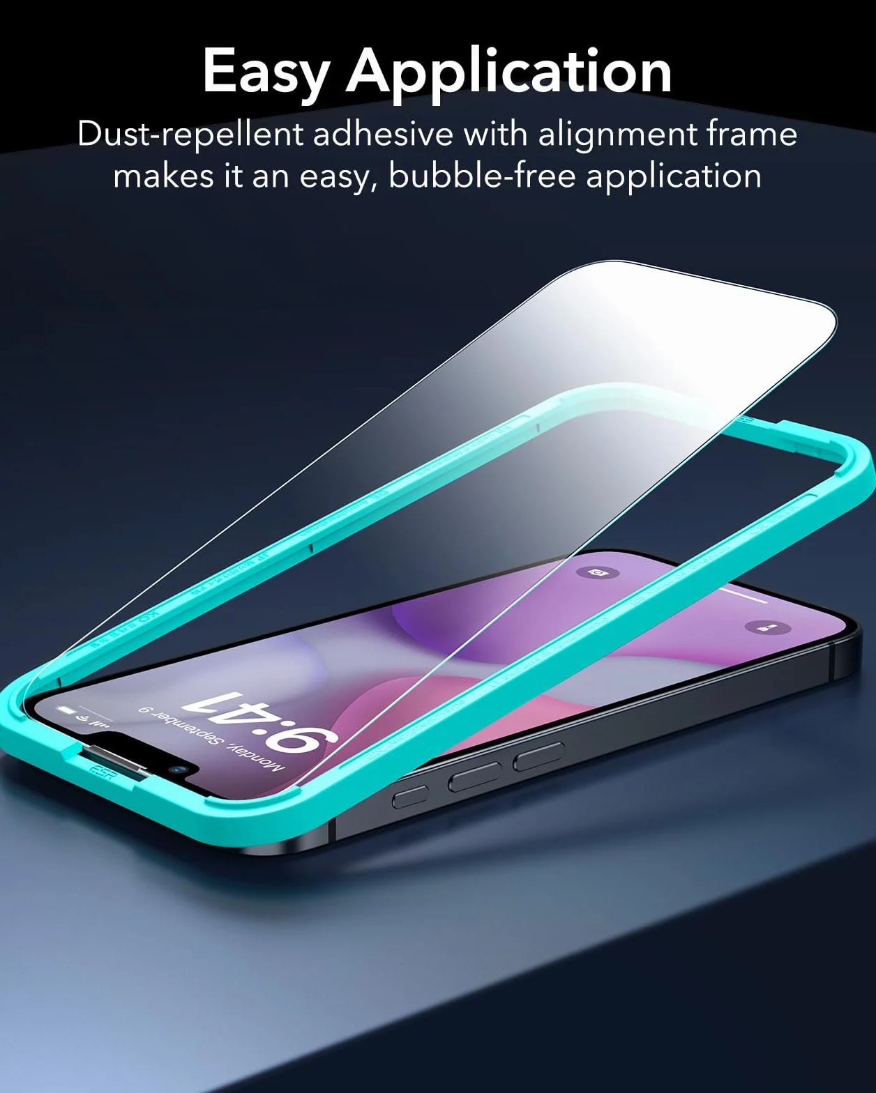 ESR Szkło hartowane kompatybilne z iPhone 14 ochraniacz ekranu i iPhone 13/13 Pro, z łatwą instalacją, ochroną klasy wojskowej, ultra wytrzymały, odporny na zarysowania, 3-pak