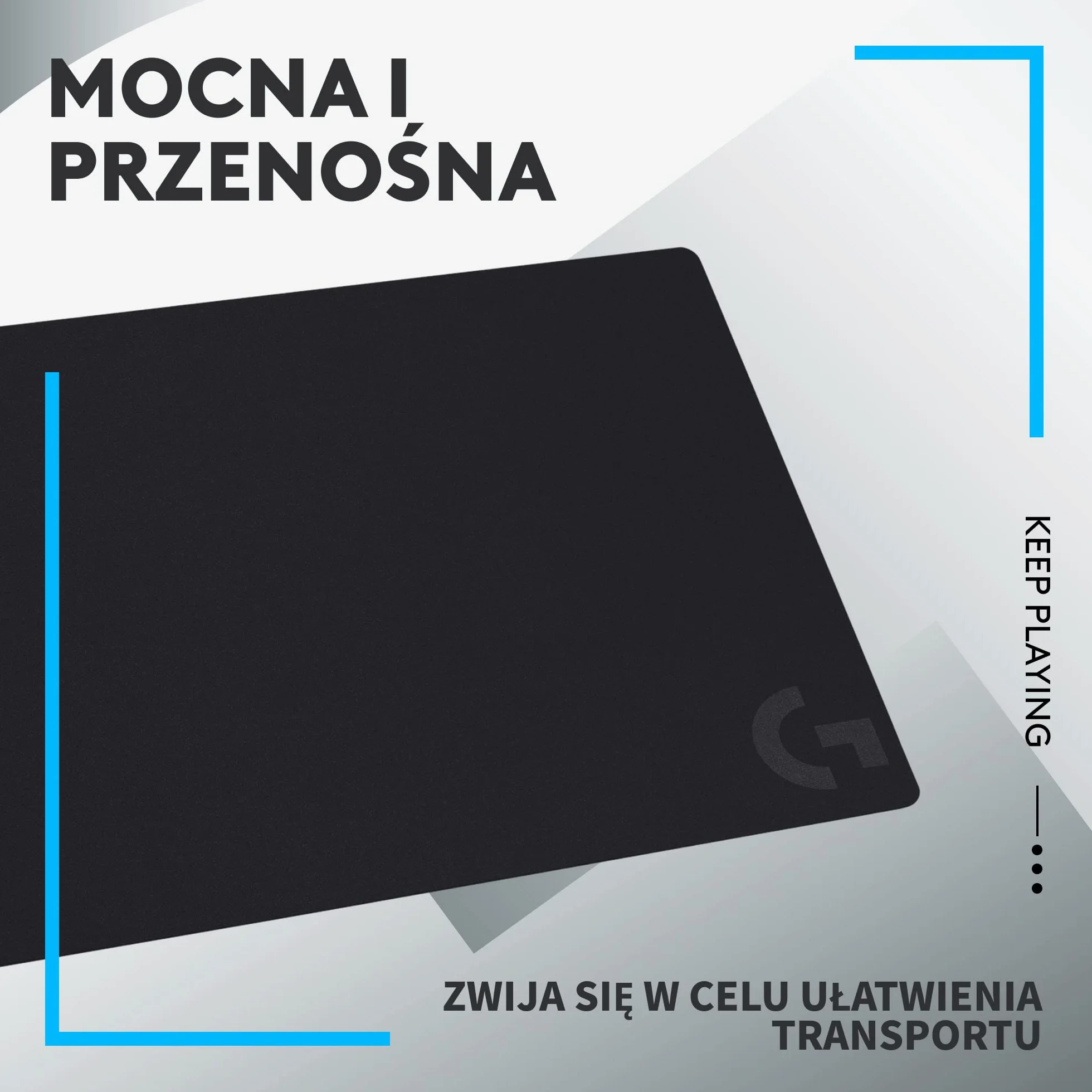 Logitech G G240 Materiałowa Podkładka pod Mysz dla Graczy, Stworzona pod Czujniki, Umiarkowane Tarcie, Antypoślizgowa Podkładka, akcesoria do PC i do Mac, 340 x 280 x 1 mm