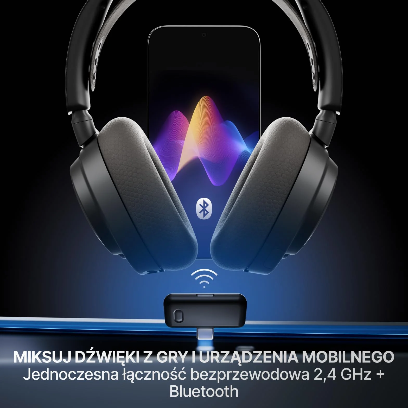 SteelSeries Arctis Nova 7P Wireless Gen 2 Gaming Headset 50H Battery Neodymium Drivers 2.4GHz/Bluetooth PS5 PC Switch Mobile