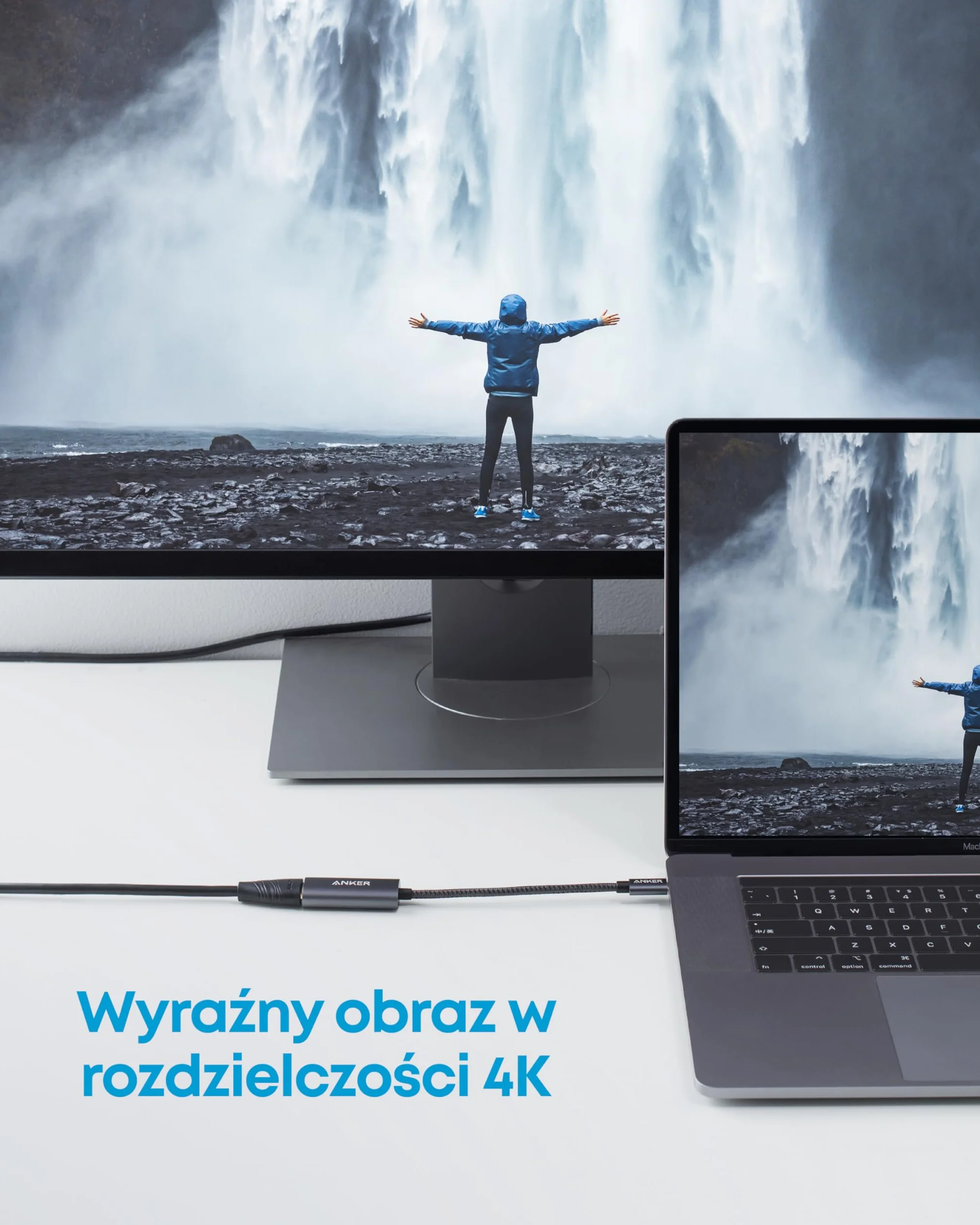 Adapter Anker USB C do HDMI (4K@60Hz), adapter 310 USB-C (4K HDMI), do MacBook Pro, MacBook Air, iPad Pro, Pixelbook, XPS, Galaxy i innych (kompatybilny z portami Thunderbolt 3)
