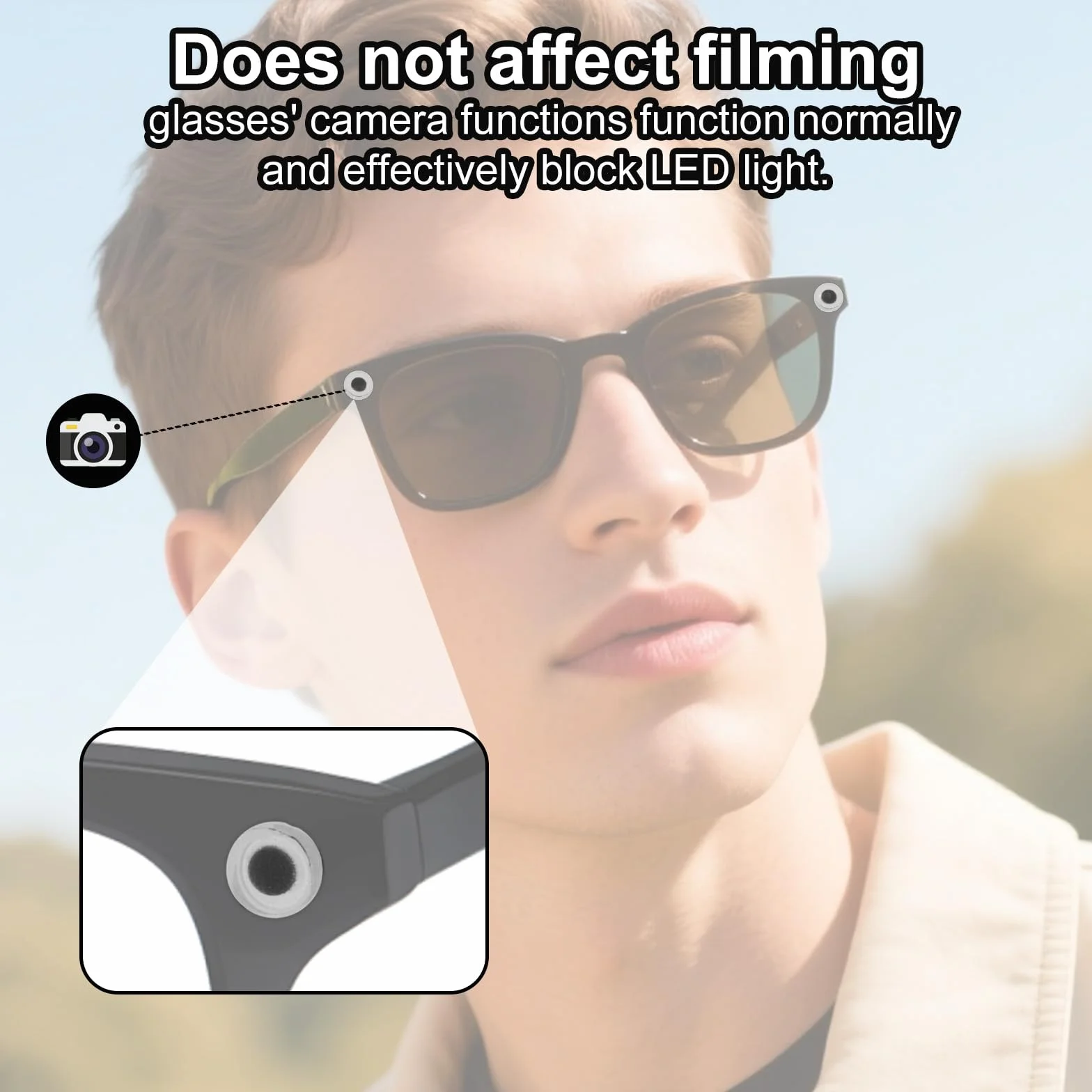 12 Szt. Naklejek Blokujących Światło LED do Okularów Ray-Ban Meta Wayfarer Skyler Headliner Oakley Meta HSTN, Nieklejące Się Zaciemniające Nakładki na Okulary Inteligentne