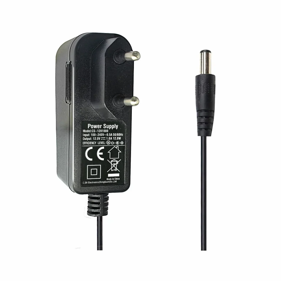 Zasilacz AC na DC 12V 1A do kamer monitoringu