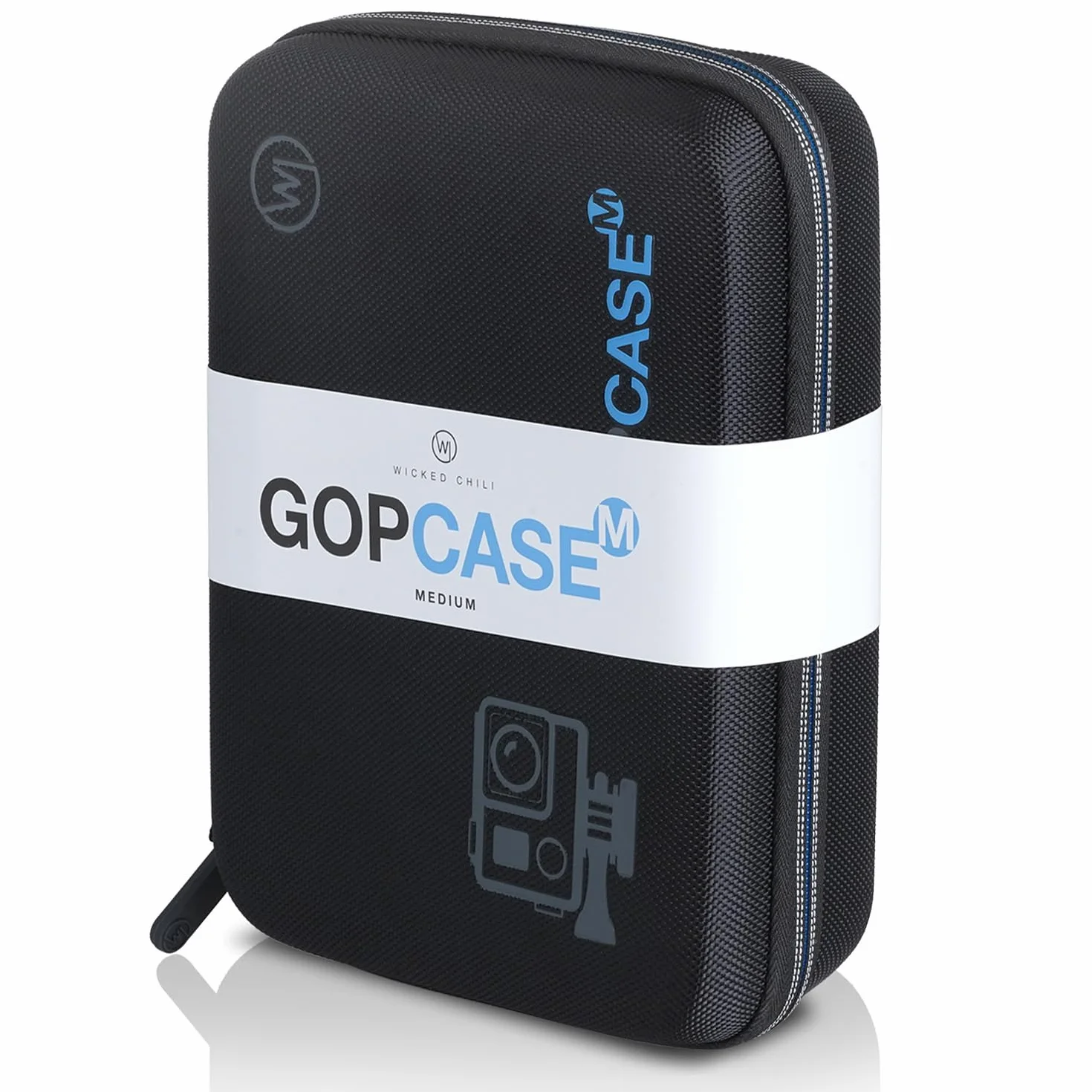 Wicked Chili GOP Case -M- pokrowiec odporny na działanie wody, kompatybilny z GoPro Hero 13 Black, 12, 11, 10, 9, torba ochronna, torba do kamery sportowej SJCAM, Akaso, Surfola (odporna na uderzenia