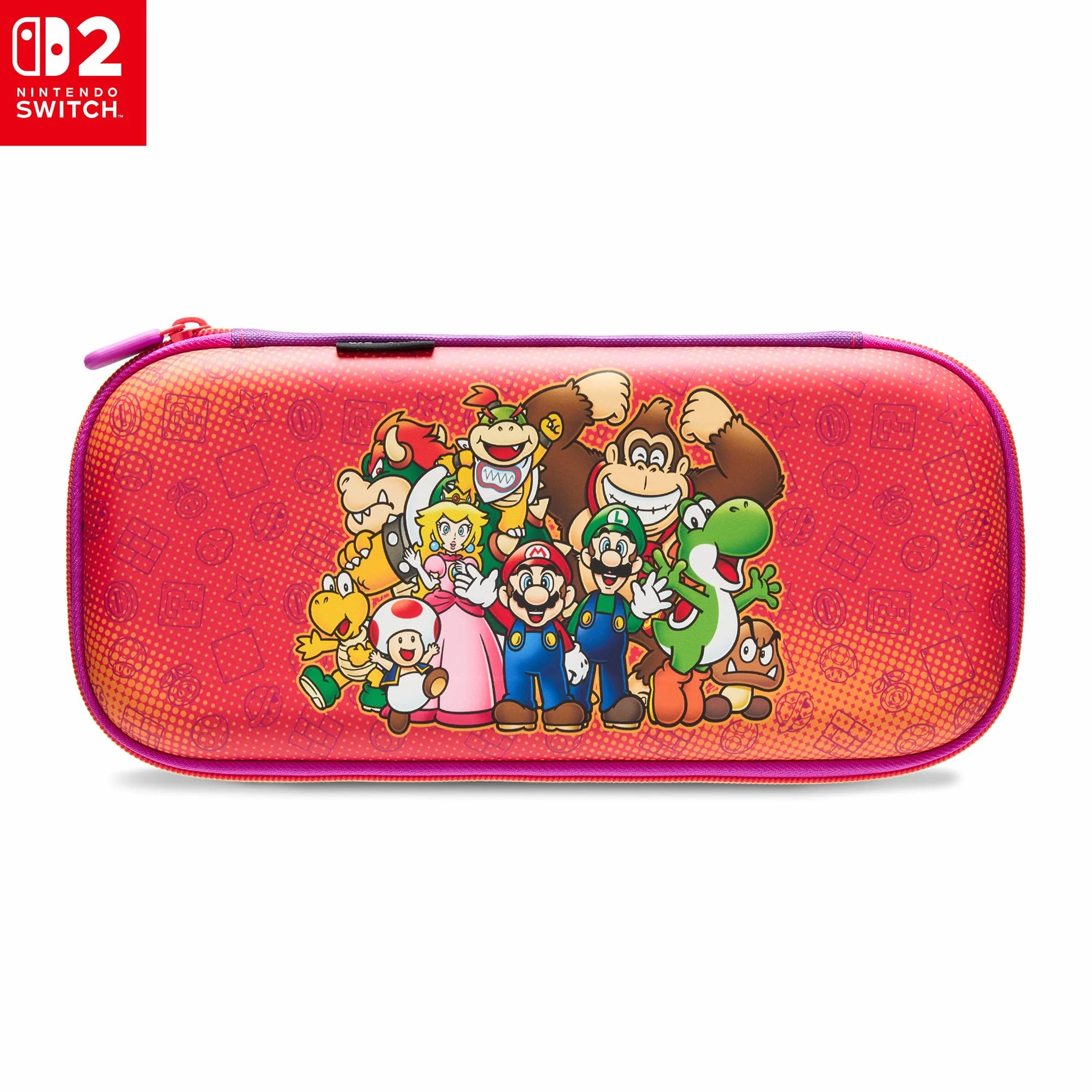 Etui PowerA Slim do Nintendo Switch 2 - Mario i przyjaciele, oficjalna licencja, etui ochronne, miejsce na 10 kart z grami, wyściełana osłona ekranu, wbudowana podstawka do gry