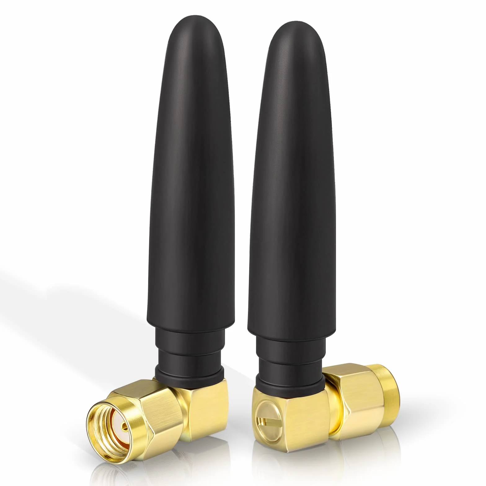 Eightwood Wielokierunkowa antena WiFi lekka mała 2,4G 5G 5,8G kąt prosty RP SMA męski do komputera adapter USB router bezprzewodowa kamera cofania FPV