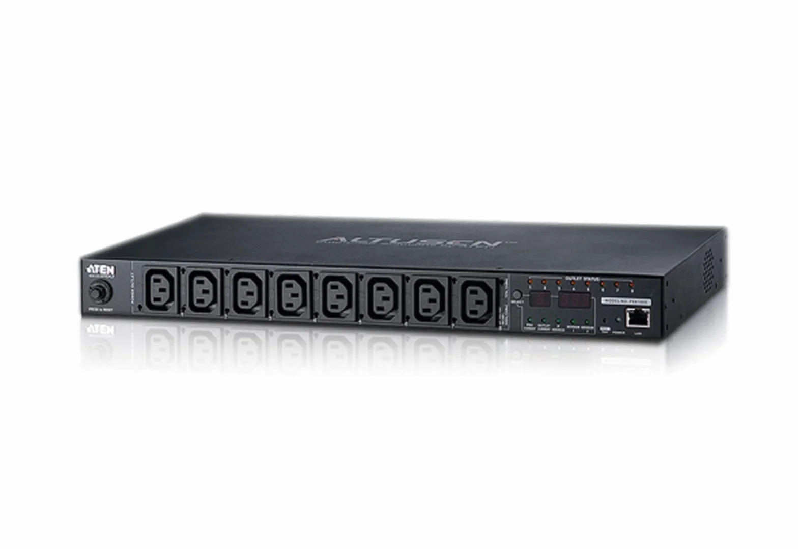 ATEN PE8108G IP, zdalne gniazdo wtykowe, 8 portów, 1HE, 8xC13, 10 A, pojedynczy pomiar