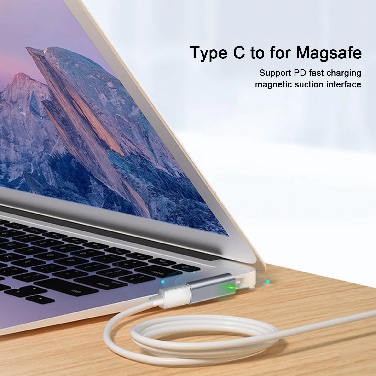 Adapter USB C na magnetyczny, szybkie ładowanie PD Maksymalnie 5A 18,5 do 20V Typ C do adaptera Magsafe Bezpieczny stabilny dla domu