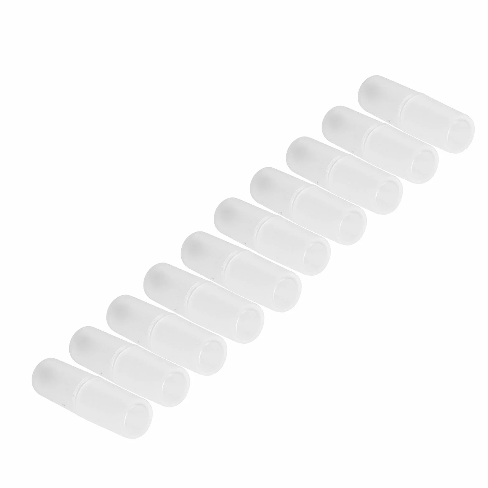 Dpofirs Adapter Baterii AAA na AA, 10 Sztuk Konwerterów Baterii AAA do AA z Etui na Uchwyt, Przenośny Przezroczysty Konwerter ABS (jasne)