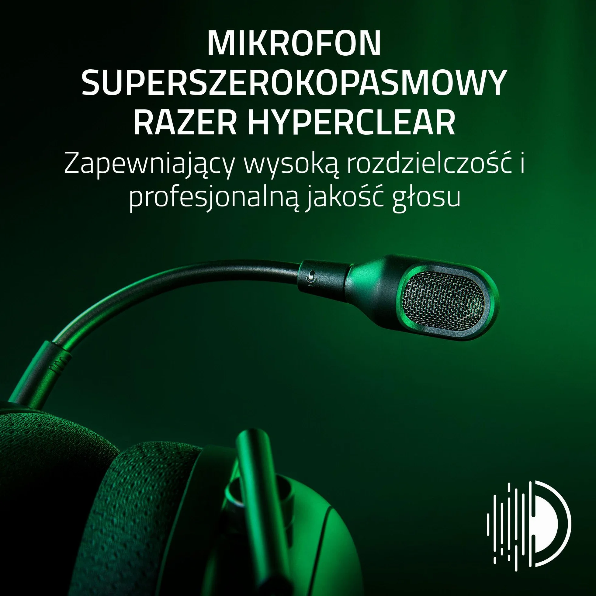 Razer BlackShark V2 Pro (2023) - PC Bezprzewodowe słuchawki e-sportowe klasy premium (mikrofon Super Wideband, 50mm przetwornik TriForce, bezprzewodowa HyperSpeed, bateria do 70 godzin) Czarny