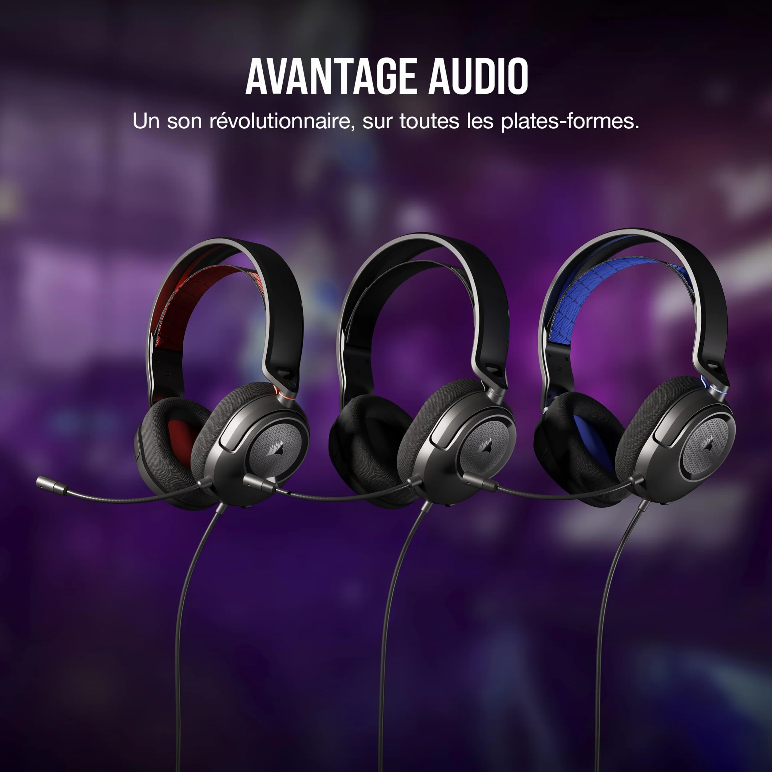 CORSAIR HS35 v2 Multiplatform Przewodowy Gamingowy Zestaw Słuchawkowy – Elastyczny Mikrofon Wszechkierunkowy – Uniwersalne Złącze 3,5 mm – PC, Mac, PS5, PS4, Xbox, Nintendo Switch, Mobilny – Carbon