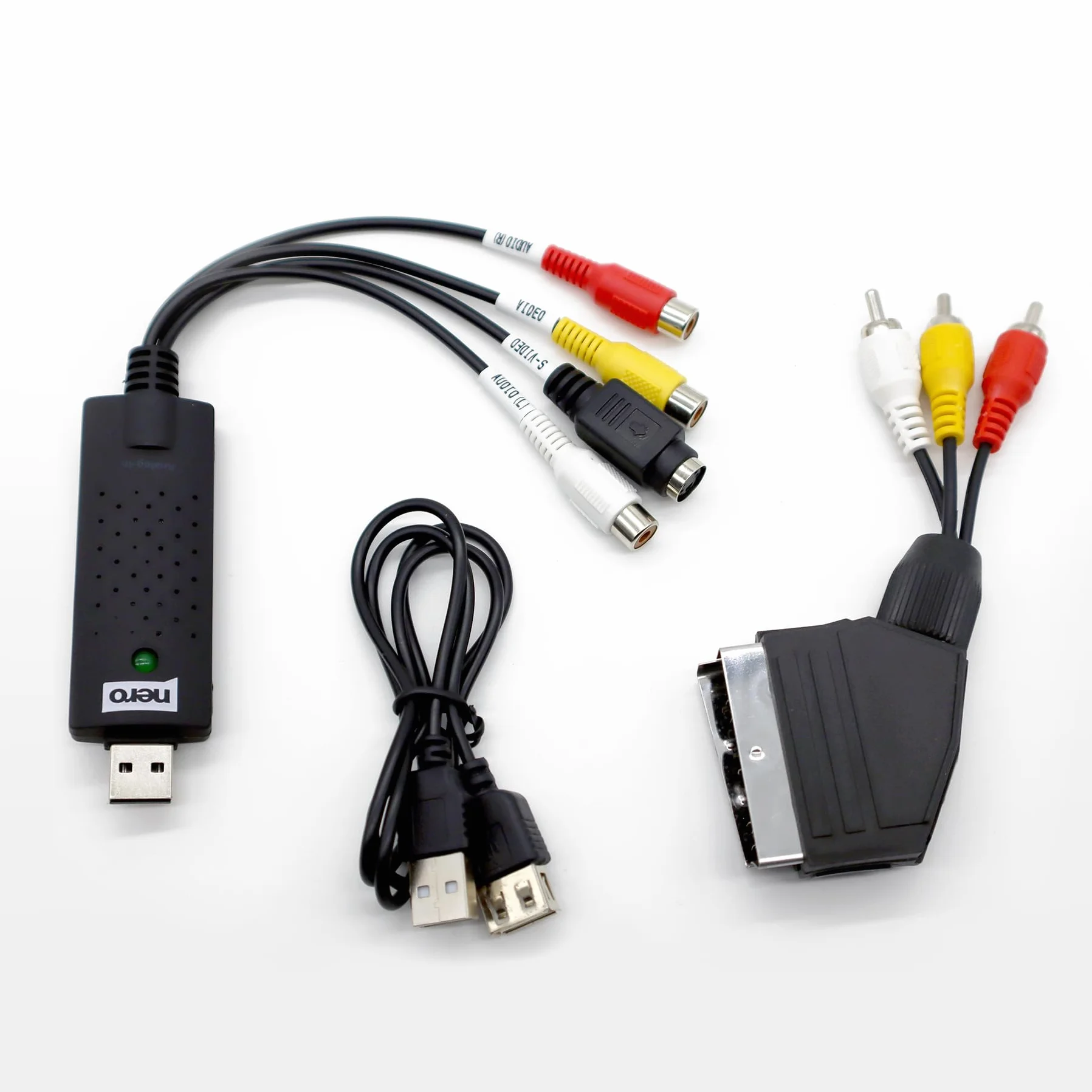 Nero Video Grabber | Digitalizacja kaset wideo | VHS na USB | DVD na PC | Karta przechwytywania analogowego do cyfrowego | S-VHS | Hi8 | Super 8 | Windows 11/10 | MacOS