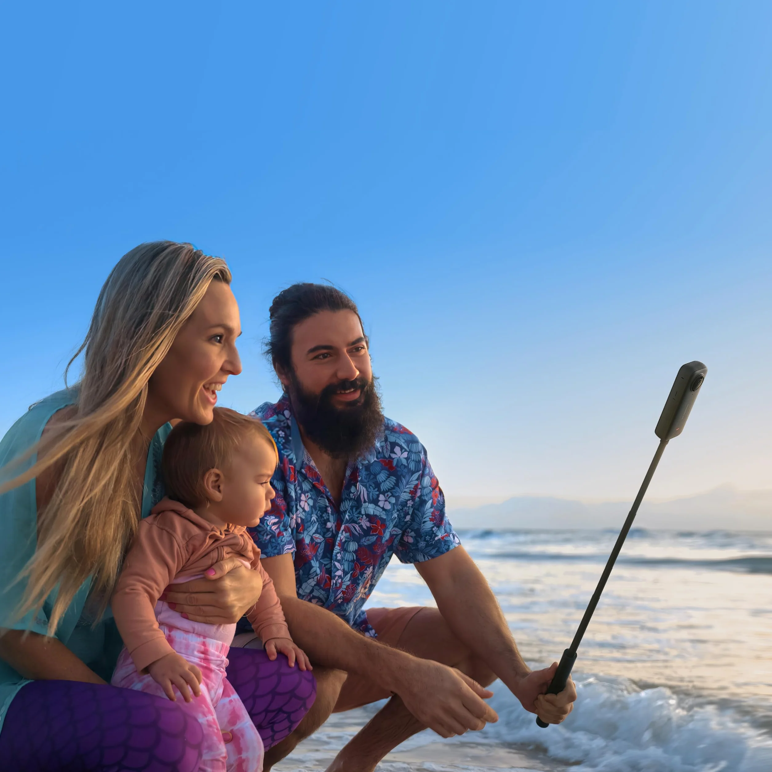 Insta360 Niewidoczny kij do selfie, niewidoczny drążek ze stopu aluminium, zdejmowany uchwyt, kompatybilny z Insta360 Ace, Ace Pro, Ace Pro 2, GO 3, GO 3S, GO Ultra, ONE X2, X3, X4, X5