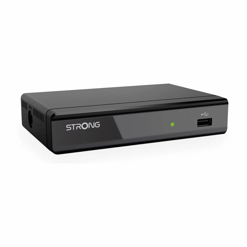 STRONG - Dekoder TNT Full HD - SRT8109 - Funkcja rejestratora - Zgodność z normami HEVC265 & Dolby Digital Plus - Port HDMI, SCART, USB - Elektroniczny przewodnik po programach - Czarny