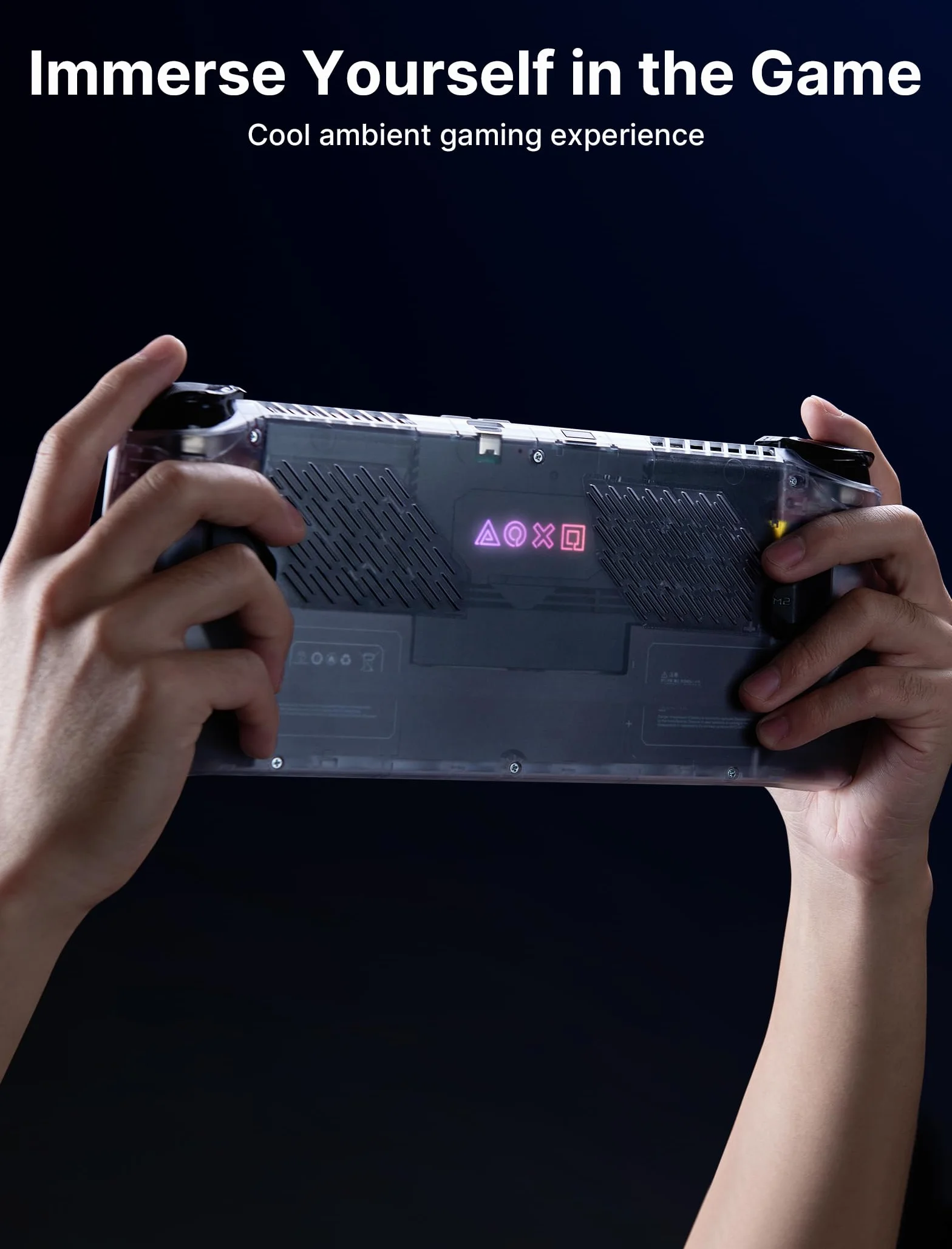JSAUX Przezroczysta Płyta Tylna RGB dla ROG Ally, Akcesoria do Obudowy ROG Ally DIY Clear Edition, Wymienna Obudowa Kompatybilna z ASUS ROG Ally - PC0110