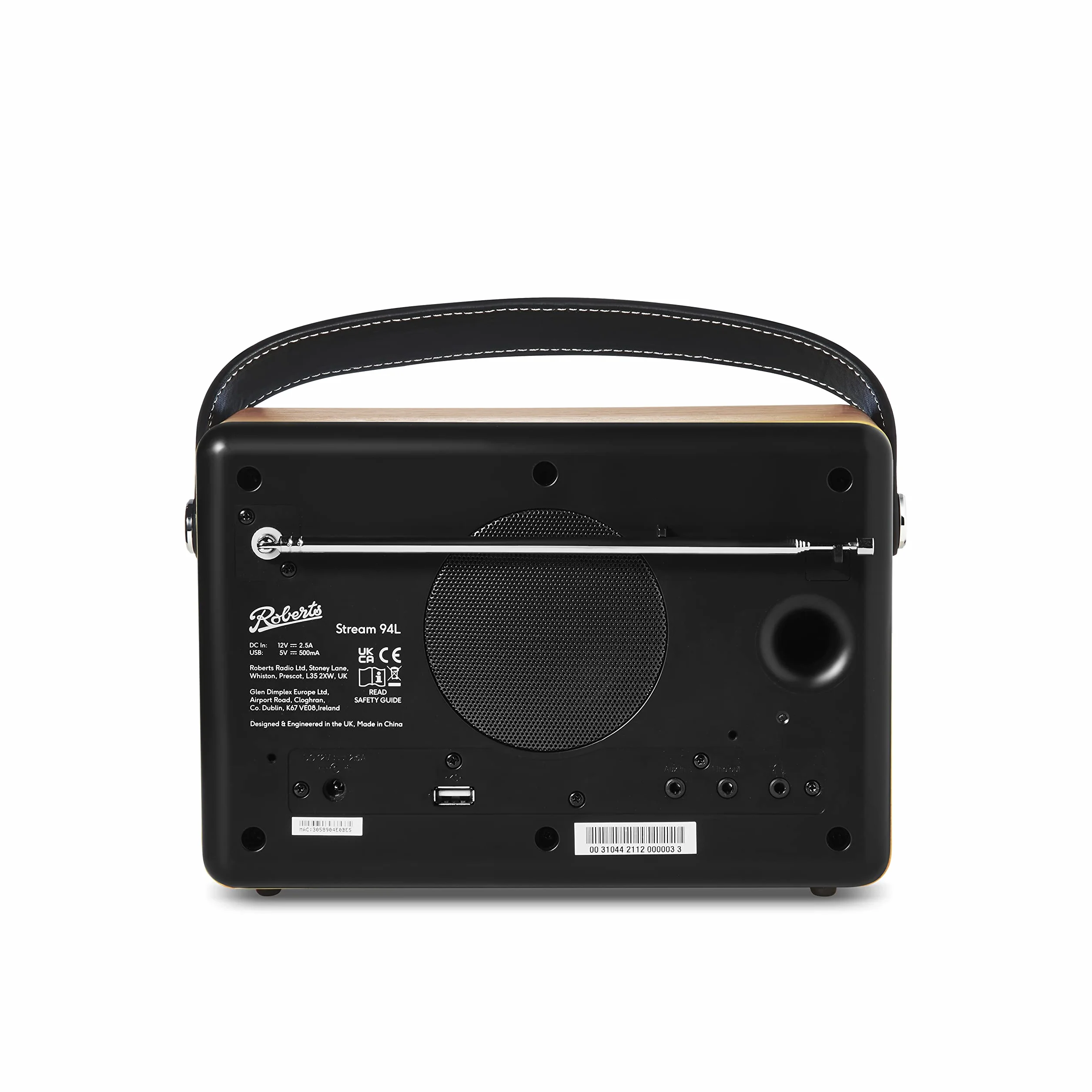 Roberts Stream 94 L Przenośne radio stereo, Dab+/FM/Bluetooth/WiFi, czarny i wiśniowy