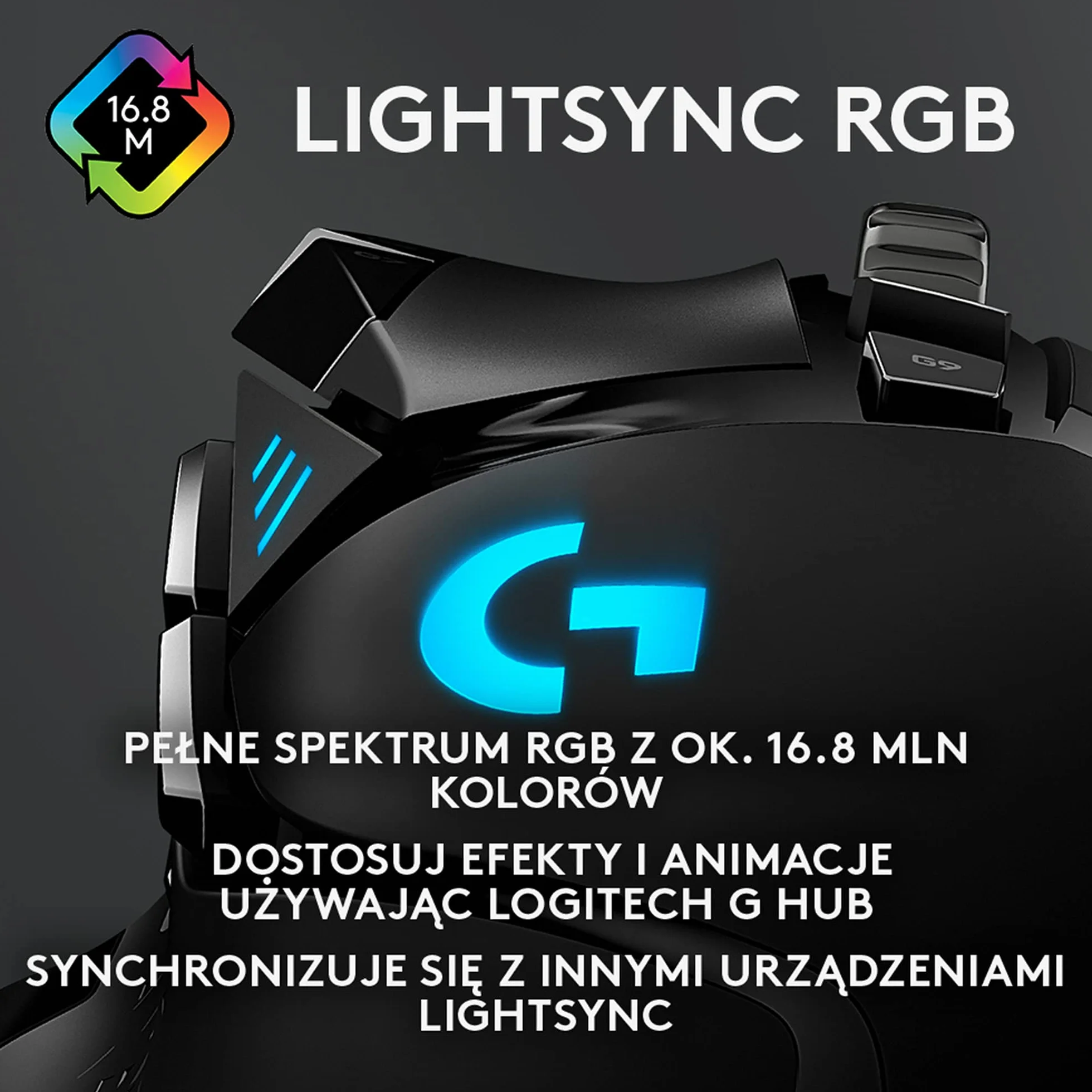 Logitech G G502 HERO Ratón Gaming con Cable, HERO 25K, 25600 DPI, RGB, Peso Personalizable, 11 Botones, PC/Mac - Negro