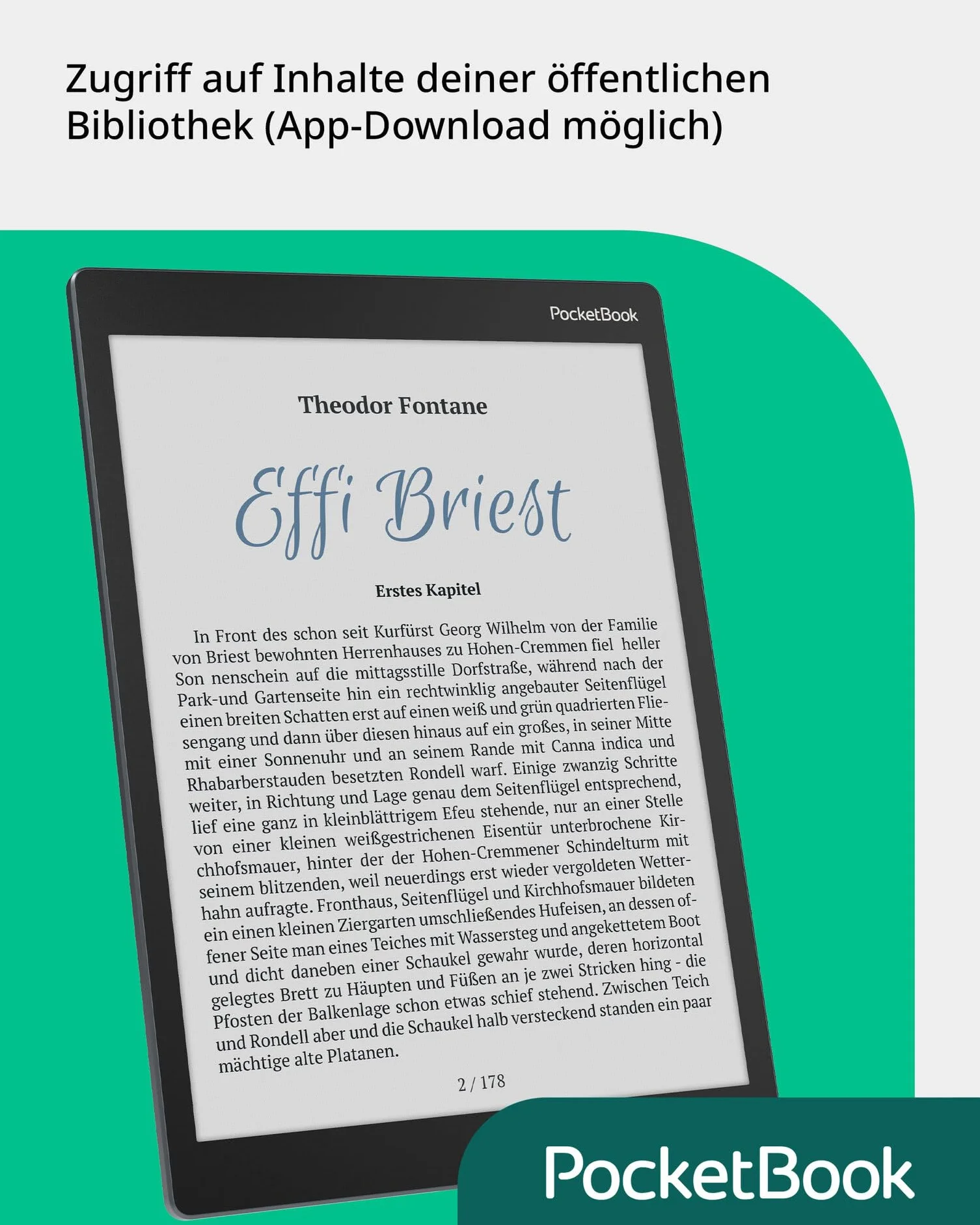 Pocketbook Color Note 32 GB 10,3" Android e-book Reader USB-C wersja dachowa Szary