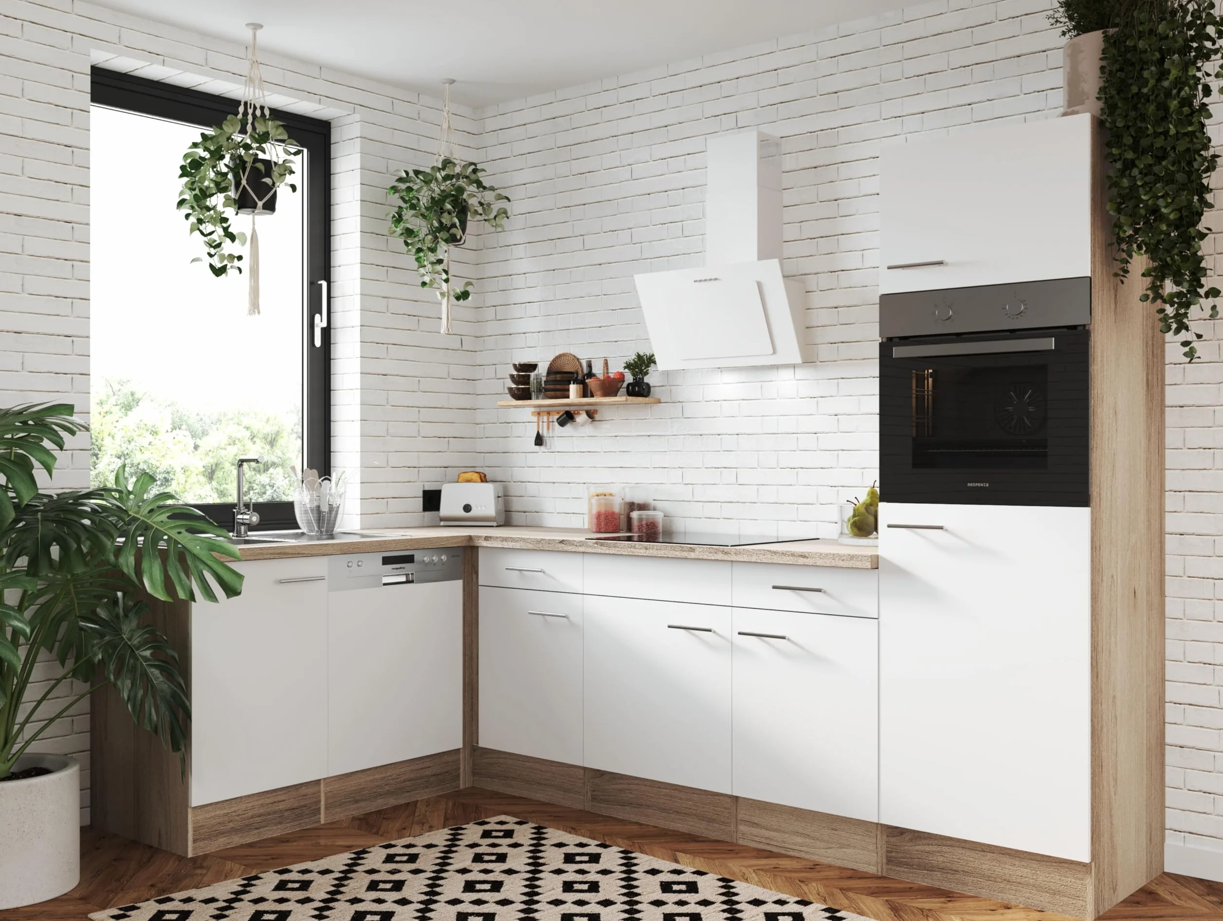Respekta Okap kuchenny kominowy 60 cm CH33060WB 51-64 dB