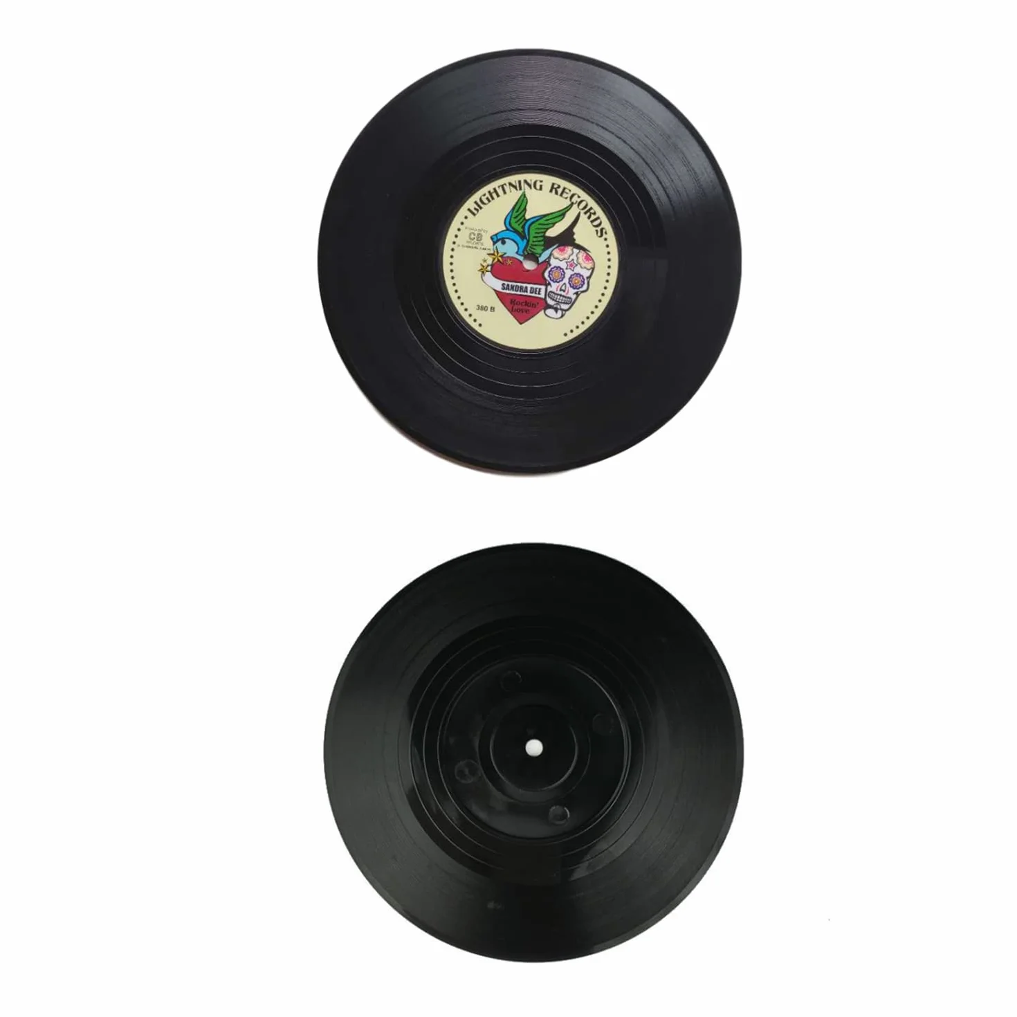 6 szt. retro podstawek w stylu płyt winylowych, podstawki w stylu płyt CD, antycieplne antypoślizgowe podstawki pod napoje do kawy i napojów, zastawa stołowa, antypoślizgowe podstawki