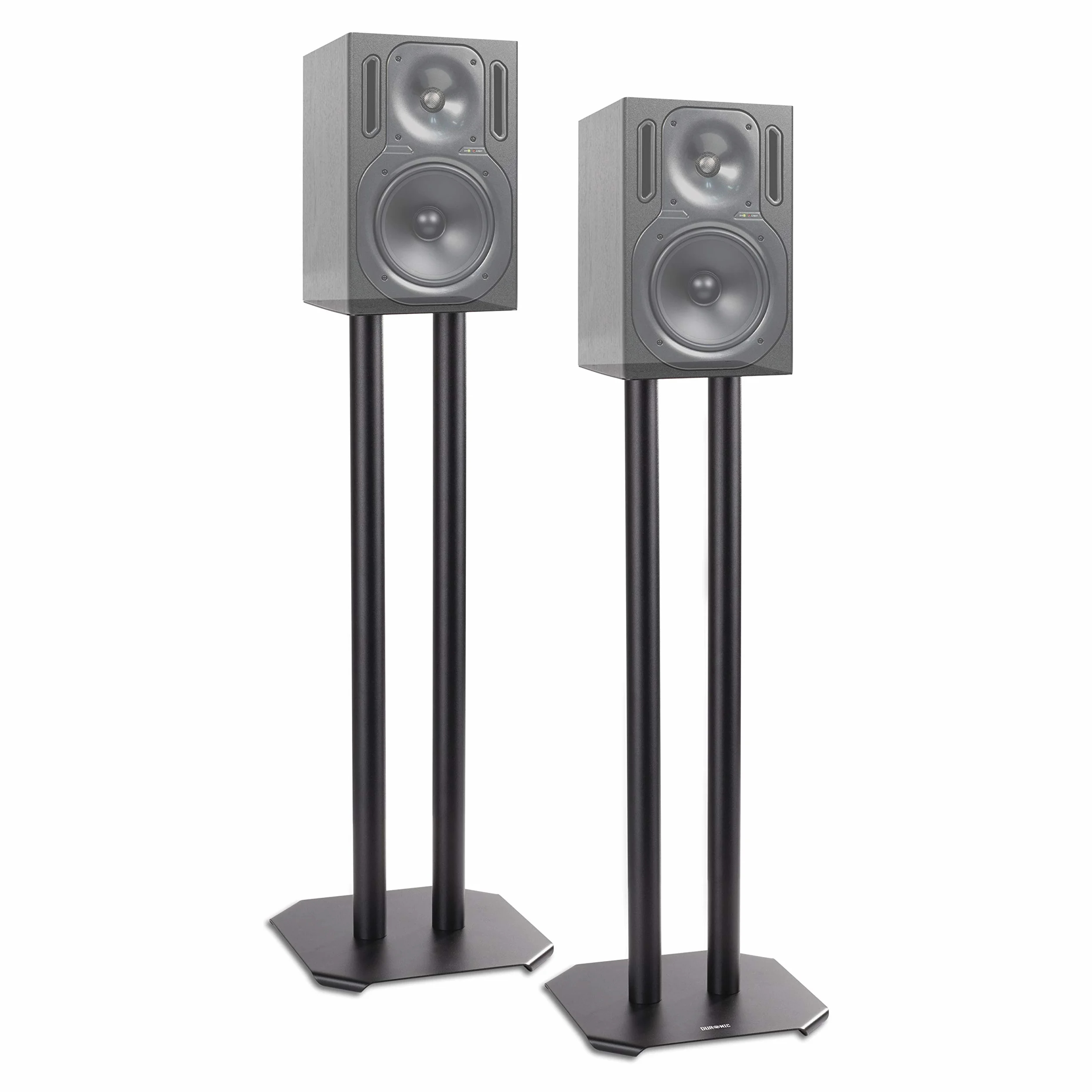 Duronic SPS1022 /60 Stojak do głośników 60 cm wysokości w zestawie 2 sztuki | podstawa na głośniki | stand | kino domowe | demontowalne kolce dla redukcji drgań | do kina domowego Hi-Fi stereo