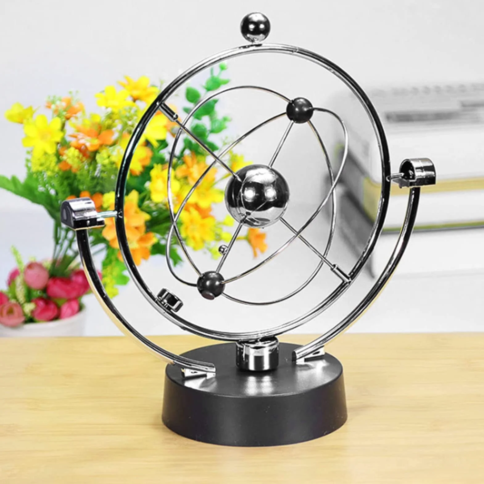 Perpetum Motion Ozdoba, Perpetum Motion Swing Ball Elektroniczny Układ Słoneczny Magnetyczna Huśtawka Energia Orbita Ozdoba na Biurko