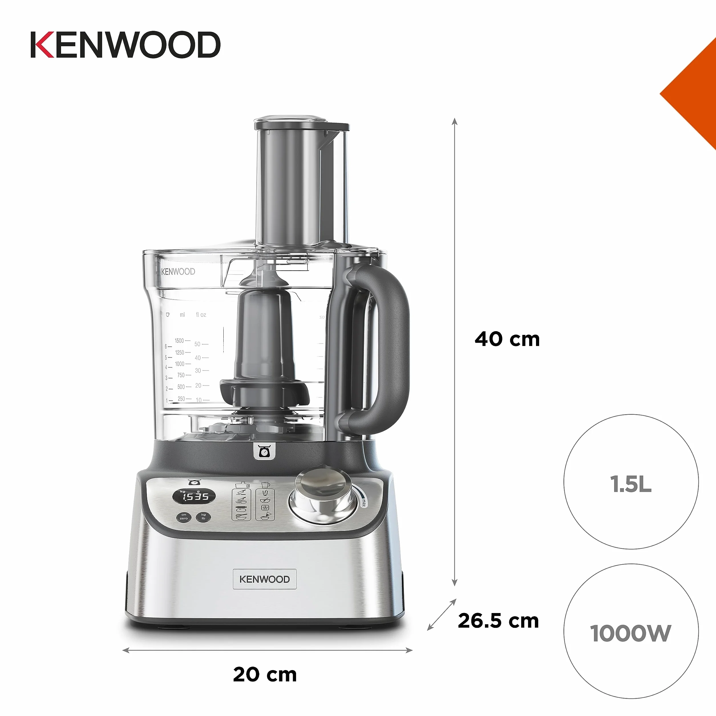 Kenwood FDM71.450SS Robot Kuchenny MultiPro Express Weigh, Srebrny
