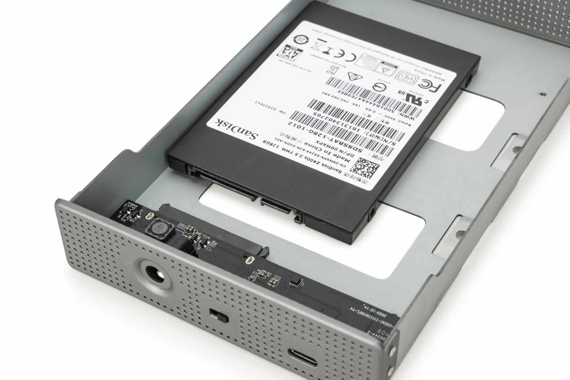 DIGITUS Obudowa dysku twardego – USB 3.2 Gen1 – 5 Gbit/s – do 3,5 i 2,5 cala SATA HDD i SSD – do dysków twardych do 16 TB – obudowa aluminiowa – szara