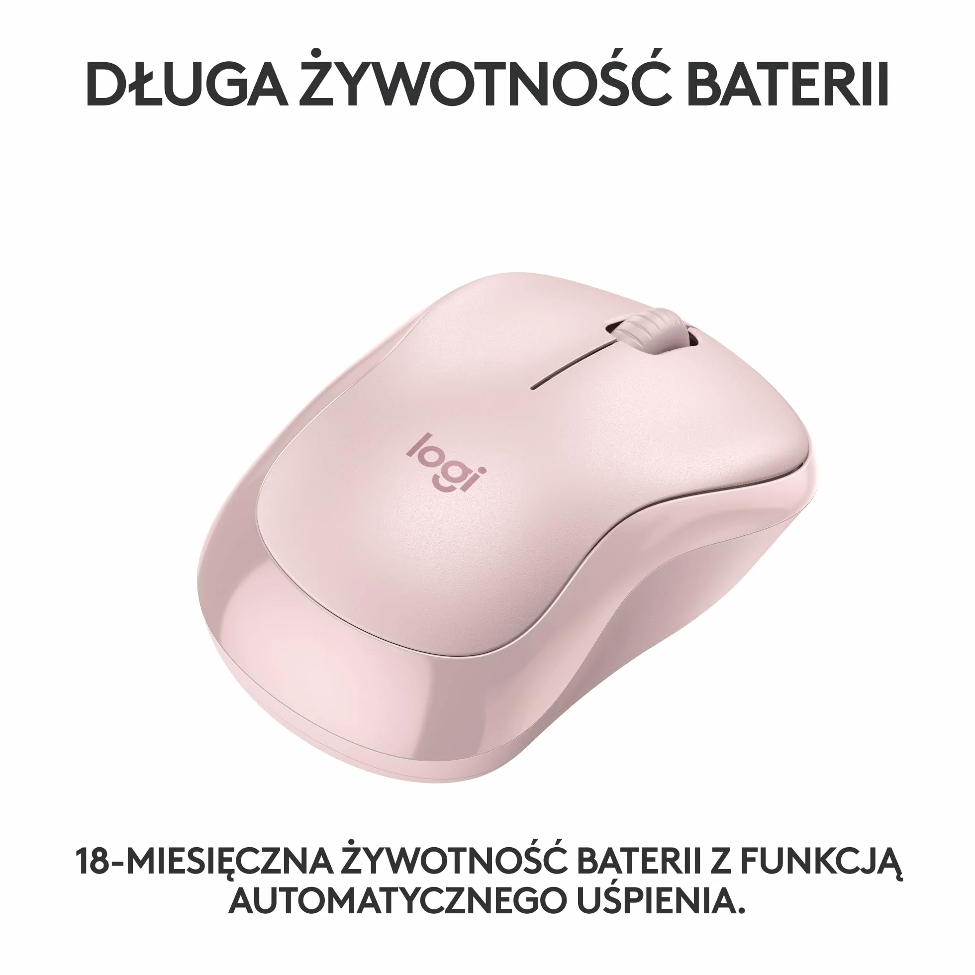 Logitech M240 Silent Bluetooth mysz, bezprzewodowa, kompaktowa, przenośna, śledzenie ruchów, bateria na 18 miesięcy, Windows, macOS, ChromeOS, zgodność z PC, Mac, laptop, tablet - Róża