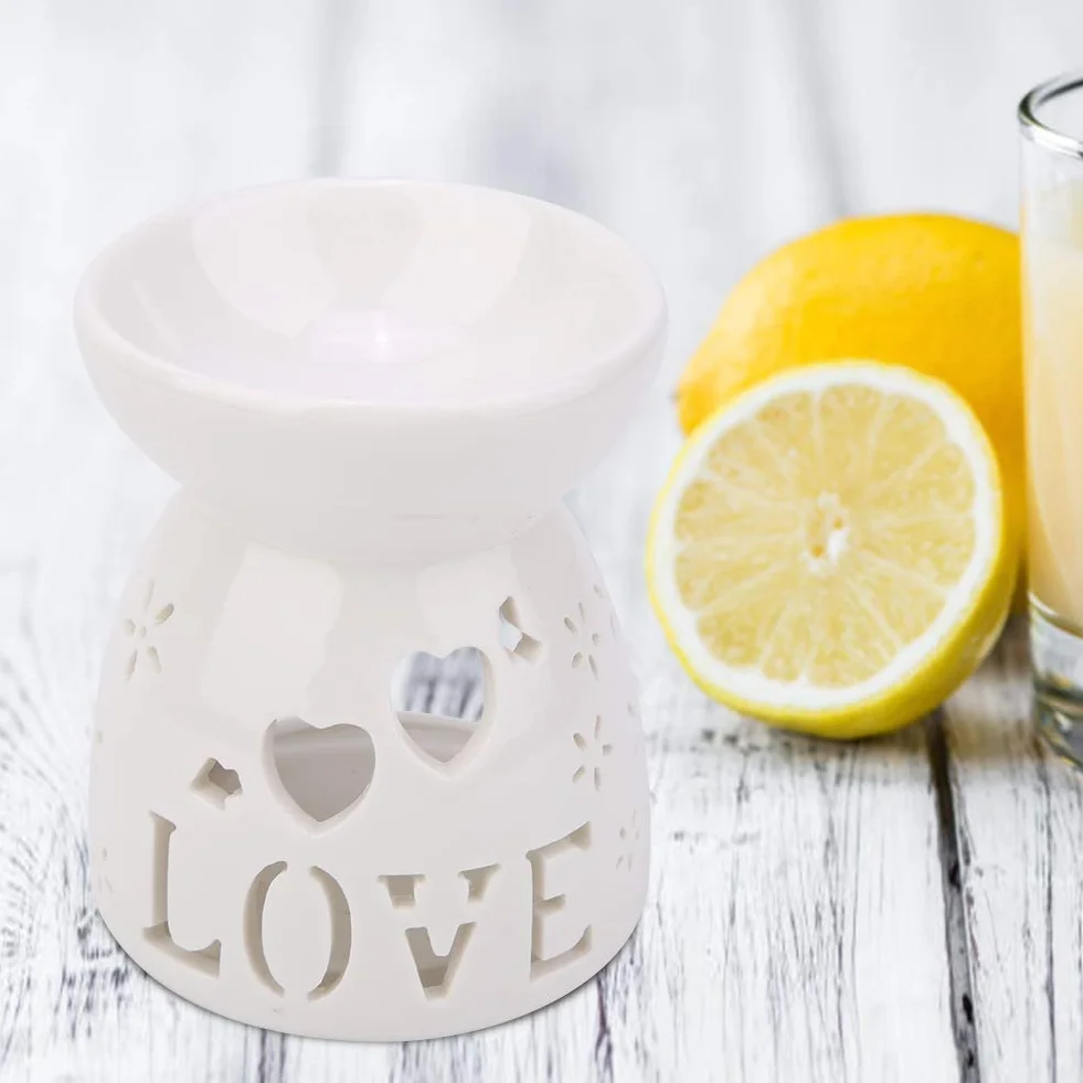 Palnik olejowy - nocna lampa zapachowa ceramiczna esencja palnik olejowy świeca kadzidło aromaterapia kuchenka (miłość)