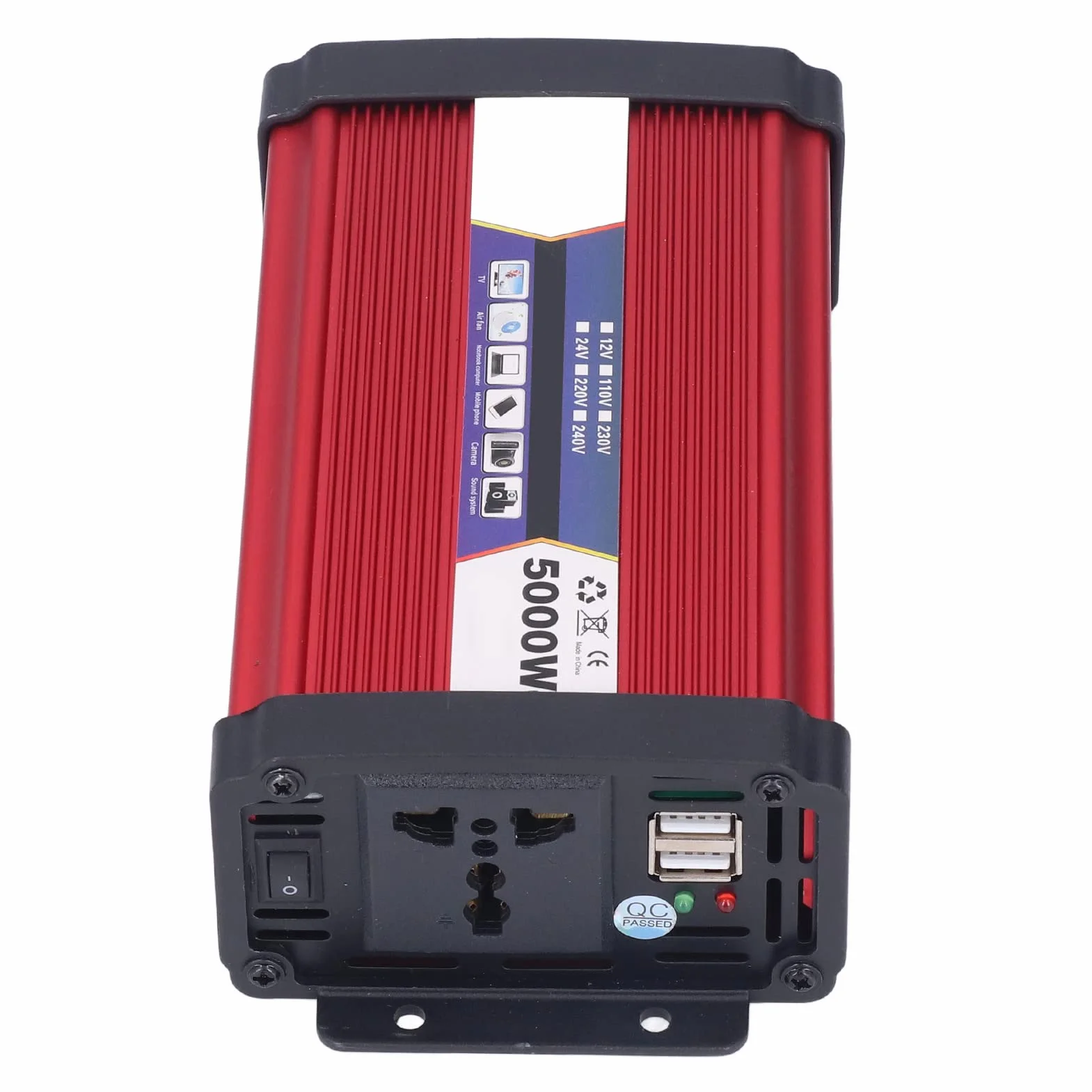 Falownik 1000 W, 12 V/24 V do 110 V/220 V 5000 W Moc Szczytowa Falownik Sinusoidalny do Pojazdów Samochodowych RV (24 V do 220 V)