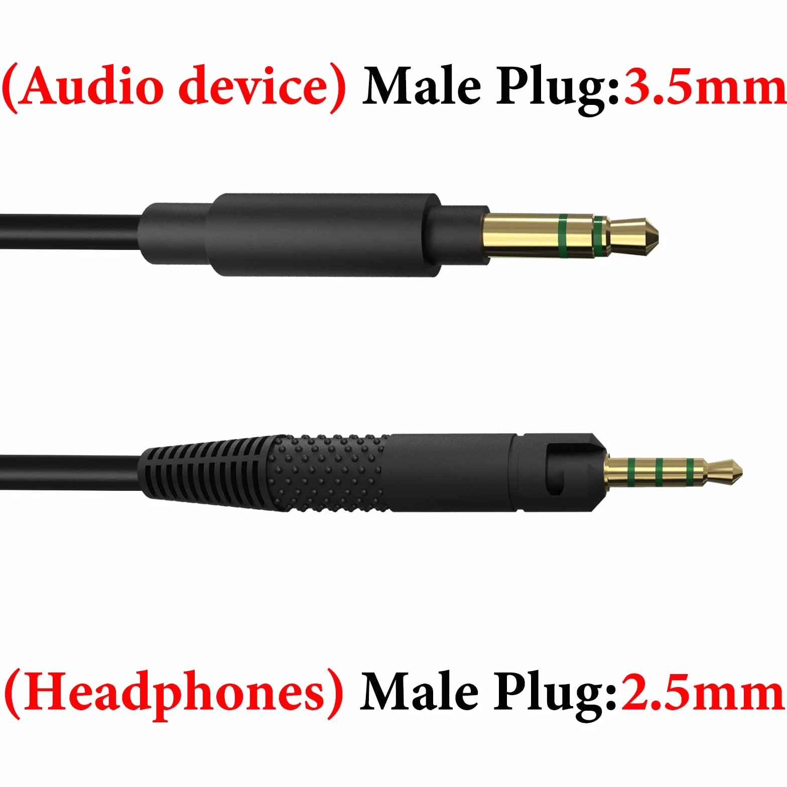 Kabel audio do słuchawek Geekria, zgodny z Sennheiser HD 620S/599/599SE/598/560S/400PRO/579/569/550/505, zamienny kabel stereo 3,5 mm → 2,5 mm (1,2 m)