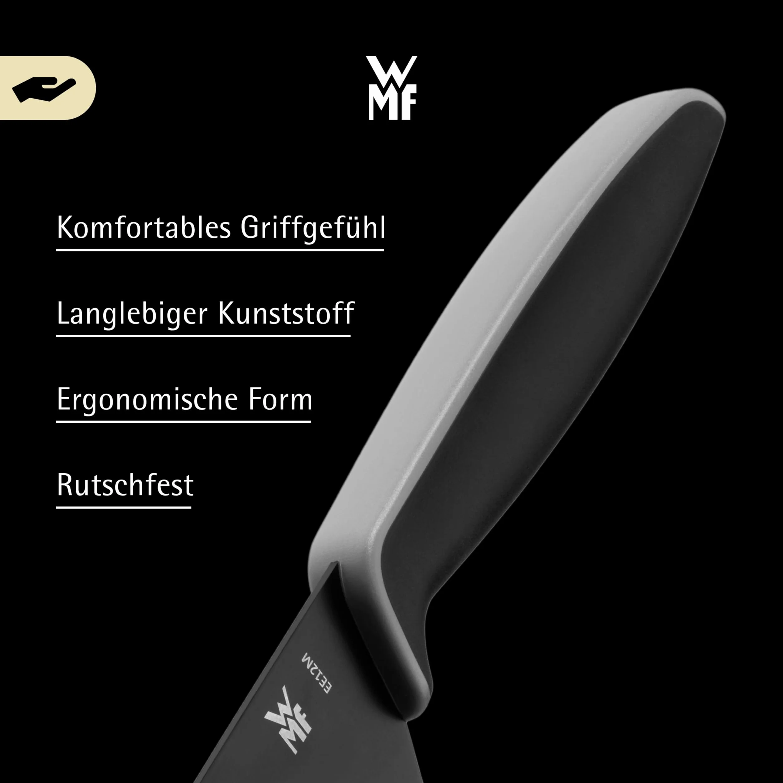 Wmf Touch Zestaw Noży Kuchennych, Czarny, 2 sztuki