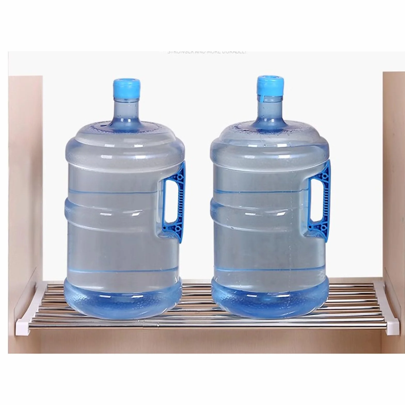 Rozsuwany Stojak do Przechowywania w Szafie ze Stali Nierdzewnej Regulowana Półka Napinana od 25 do 40 Cm Wielofunkcyjny Organizer dla Sypialni, Szafy, Kuchni