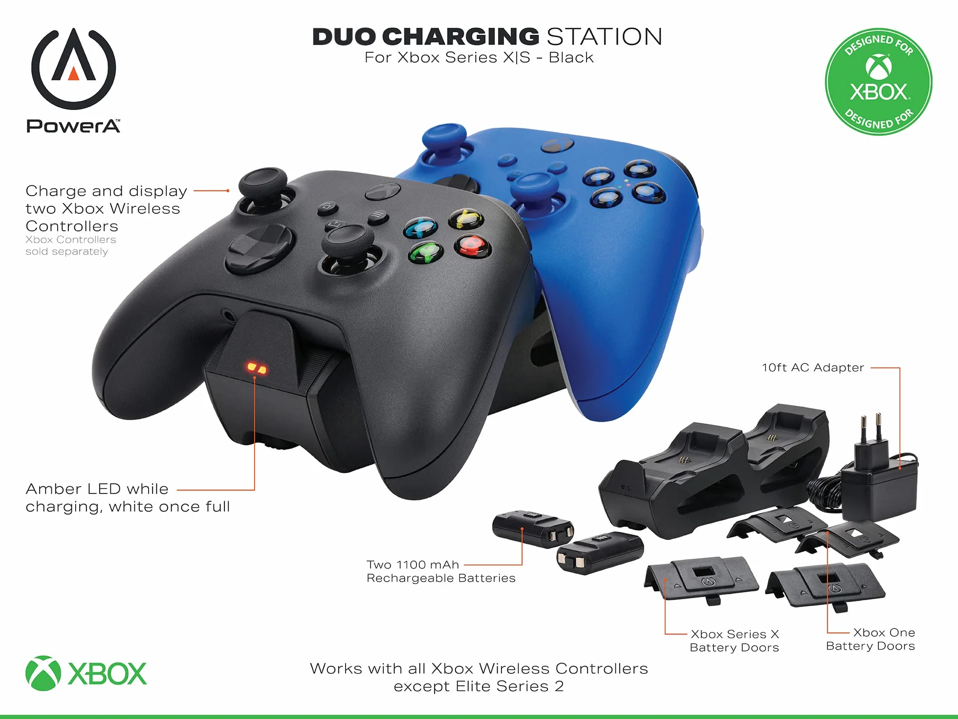 Stacja ładująca PowerA Duo do konsoli Xbox Series X|S — Czarna (UE)
