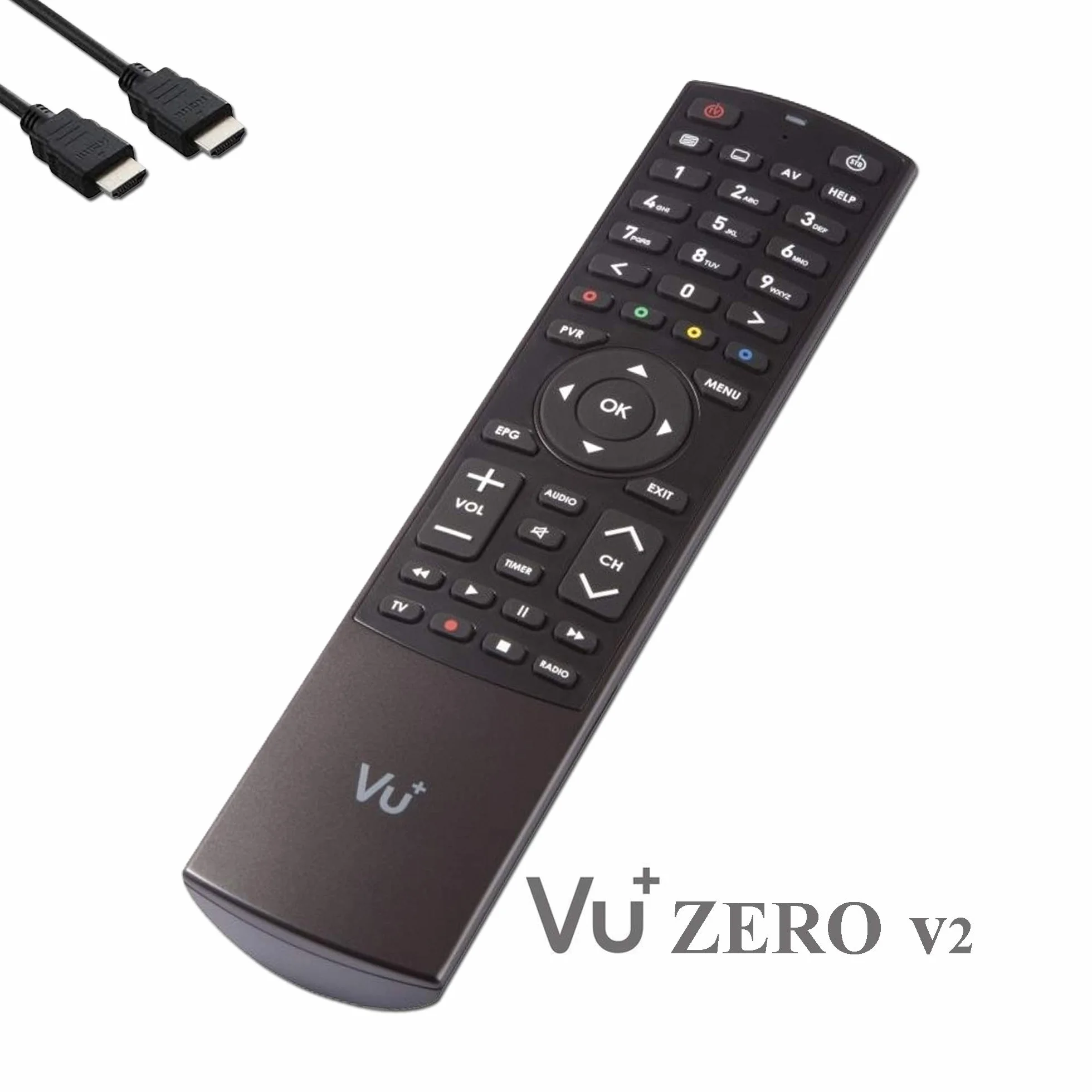 VU+ Zero HW wersja 2, 1 x tuner satelitarny DVB-S2 Full HD E2 Linux, odbiornik YouTube, odbiornik satelitarny z funkcją nagrywania, czytnik kart, USB + kabel HDMI EasyMouse, biały