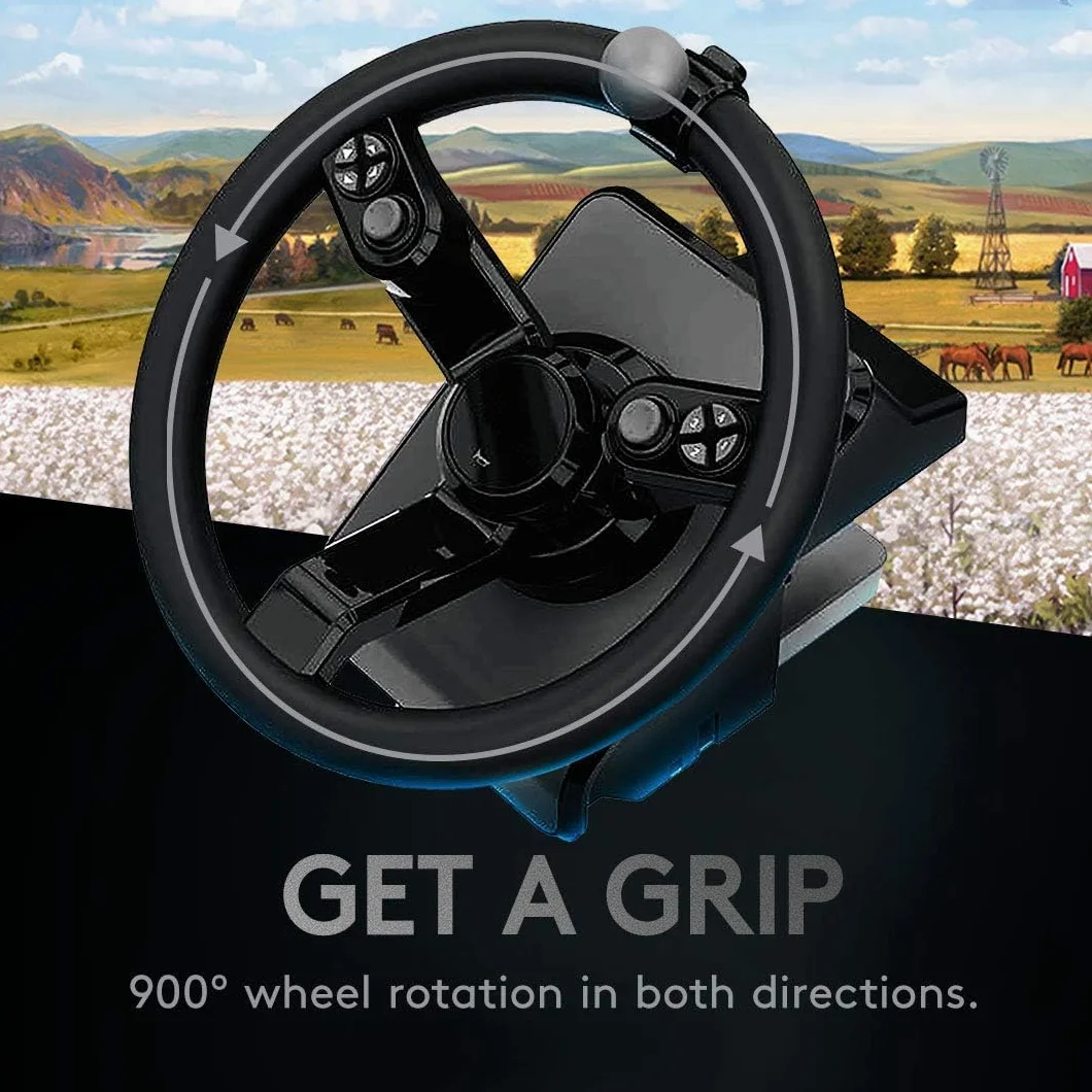 Logitech G Kontroler Farm Sim, kierownica i pedały 900° do Farming Simulator, 38 przycisków, USB, PC/Mac - Czarny