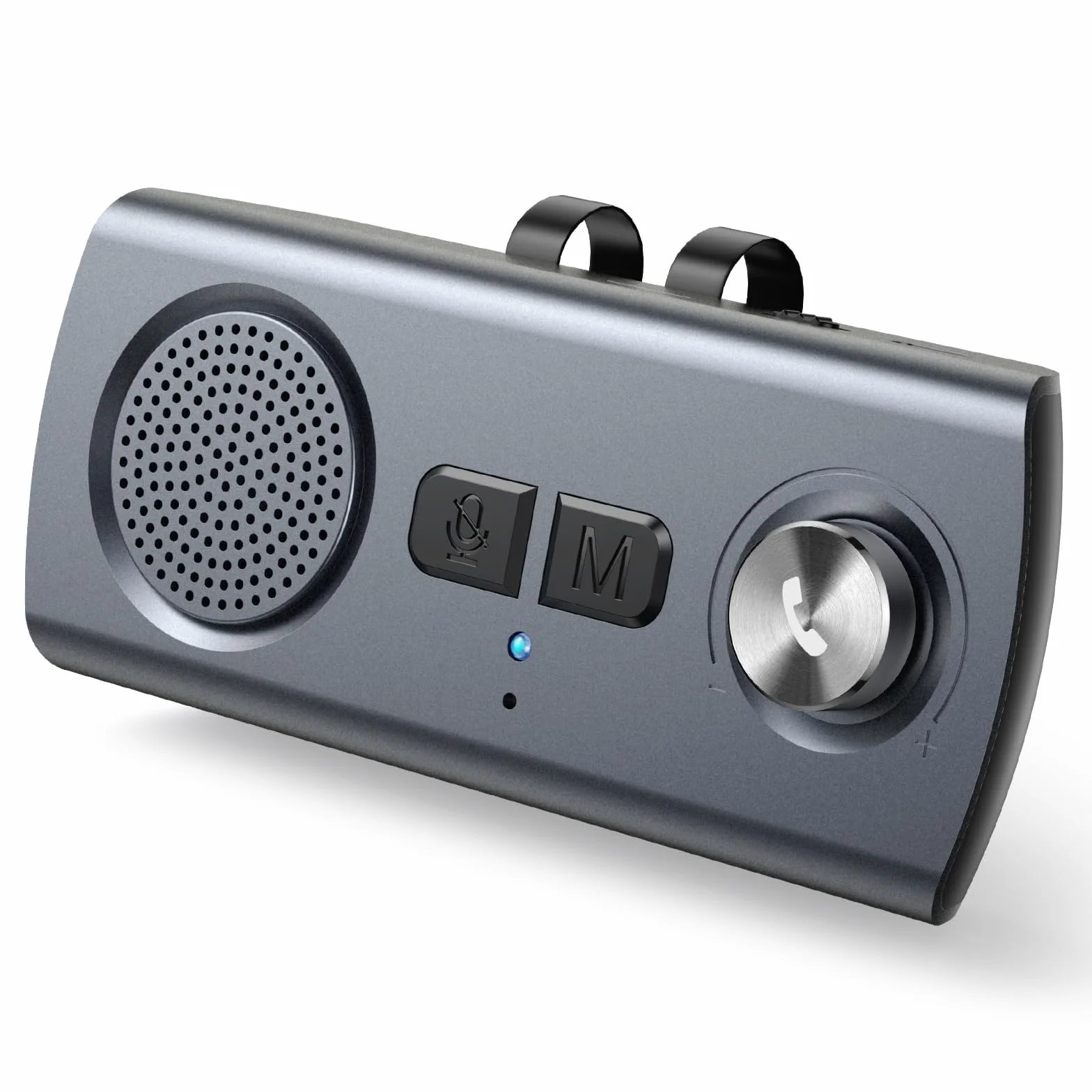 AGPTEK Zestaw głośnomówiący do samochodu, Bluetooth 5.3, zestaw głośnomówiący do GPS, wbudowany mikrofon, głośnik, muzyka, slot na karty TF, automatyczne ponowne łączenie, dla Siri i Google Assistant