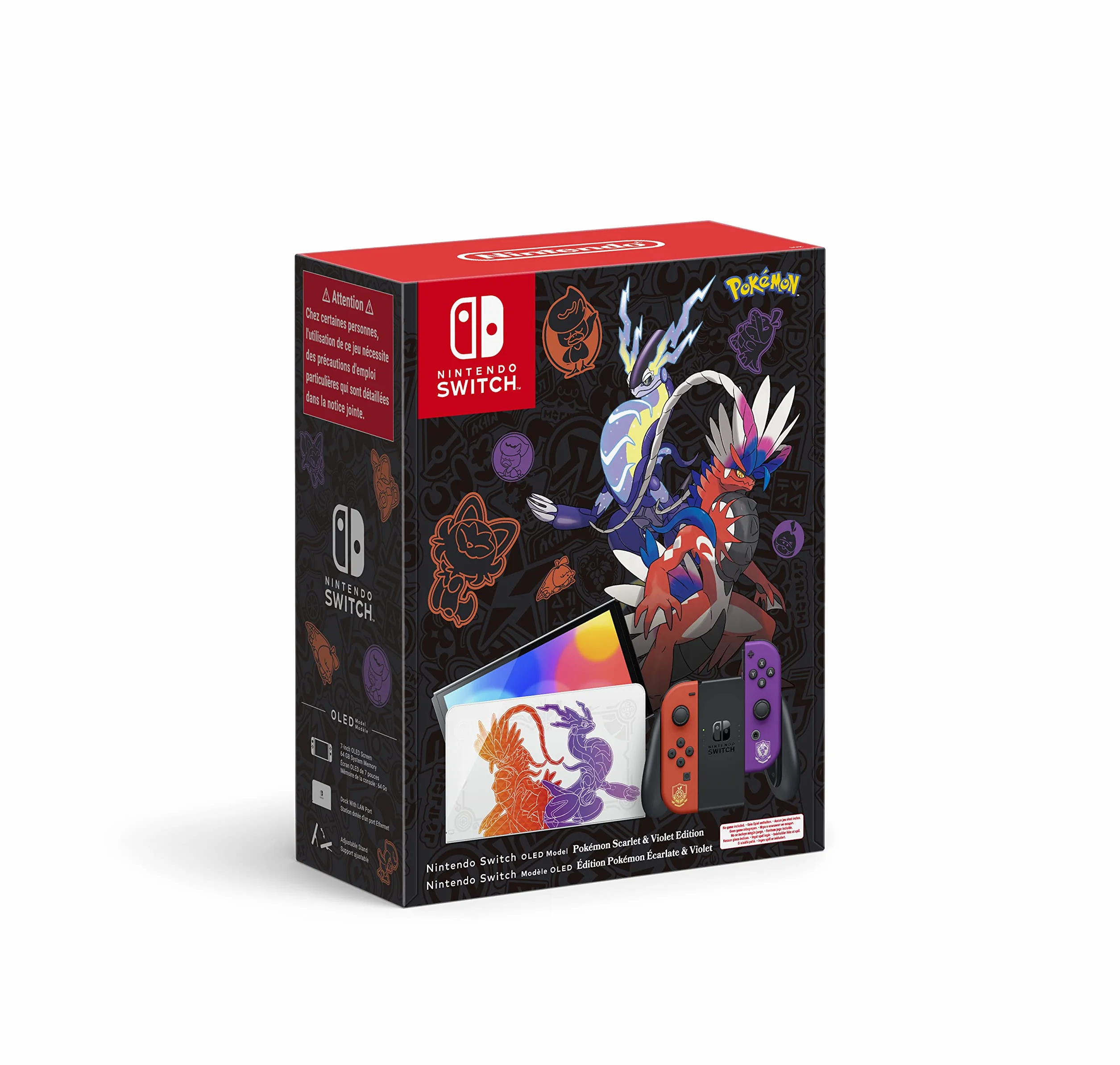 Nintendo Switch OLED Pokemon Scarlet & Violet Konsola Wielokolorowy 9.8 x 20.8 x 25.7 cm