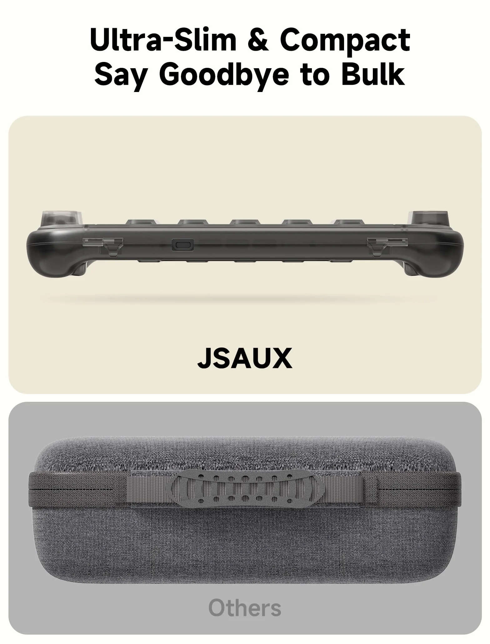 JSAUX Etui ochronne Nintendo Switch 2 (2025) twarde z gniazdem na karty pyłoszczelne czarne