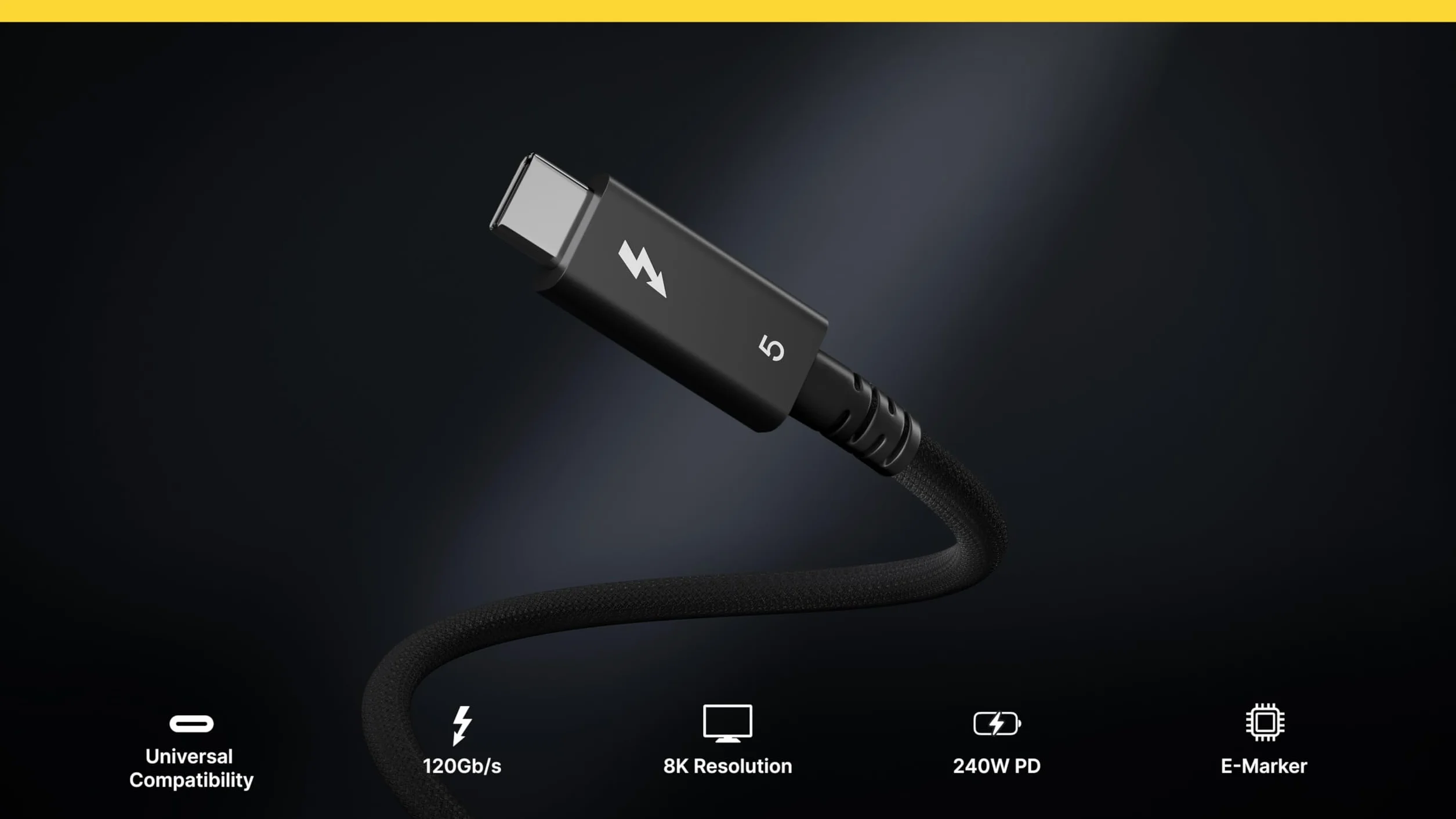 CalDigit Thunderbolt 5 (USB-C) kabel Pro (pleciony 1,0 m)