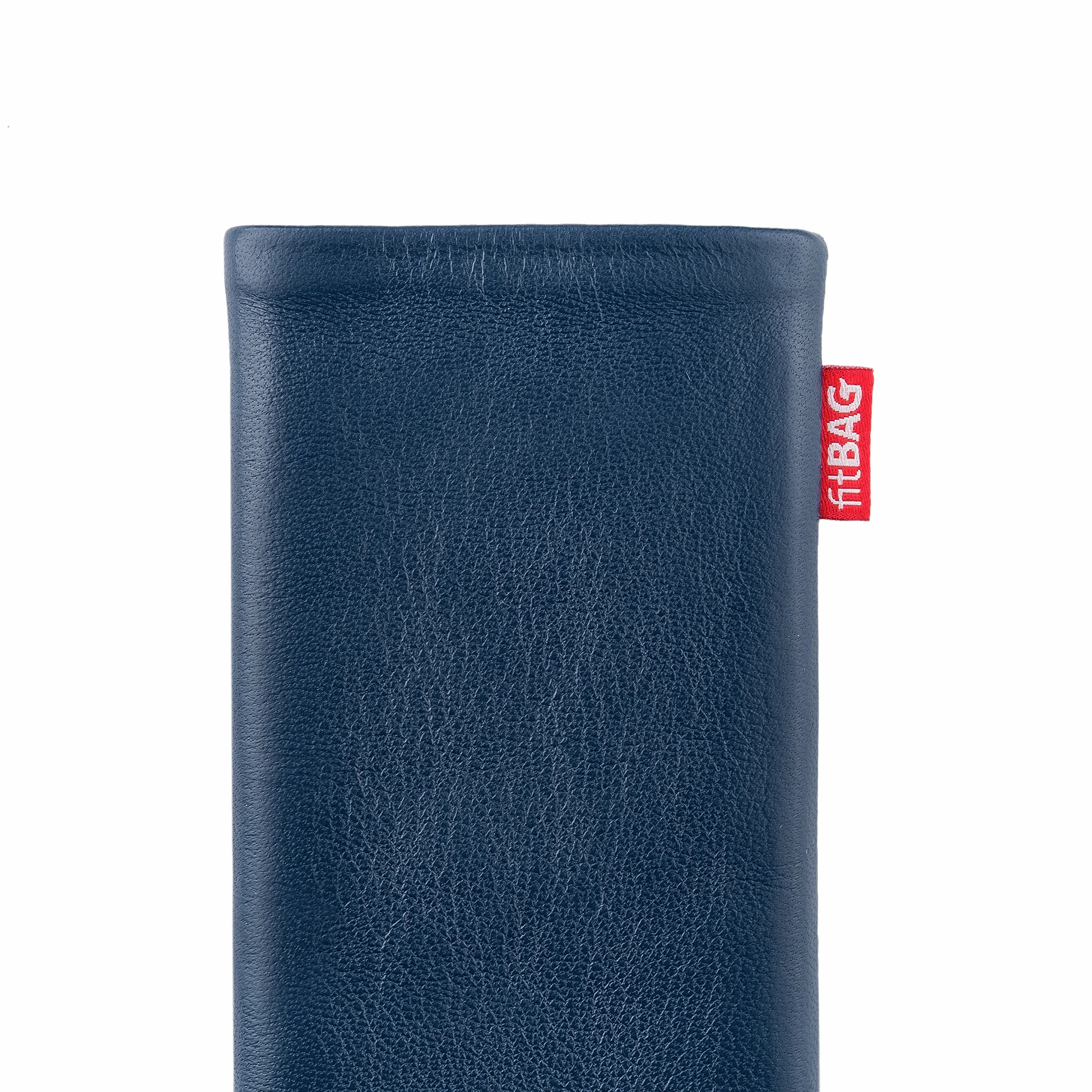 fitBAG Beat Blue niestandardowy dopasowany rękaw do Sony Xperia 1 VI | Wyprodukowano w Niemczech | Etui z delikatnej skóry nappa z podszewką z mikrofibry do czyszczenia wyświetlacza