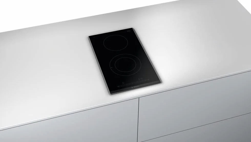Bosch PKF375FP2E DirectSelect - Wbudowany moduł modułowy 30 cm, 2 strefy końcowe premium płyta ceramiczna, podwójna strefa, Wydanie 2022, czarny