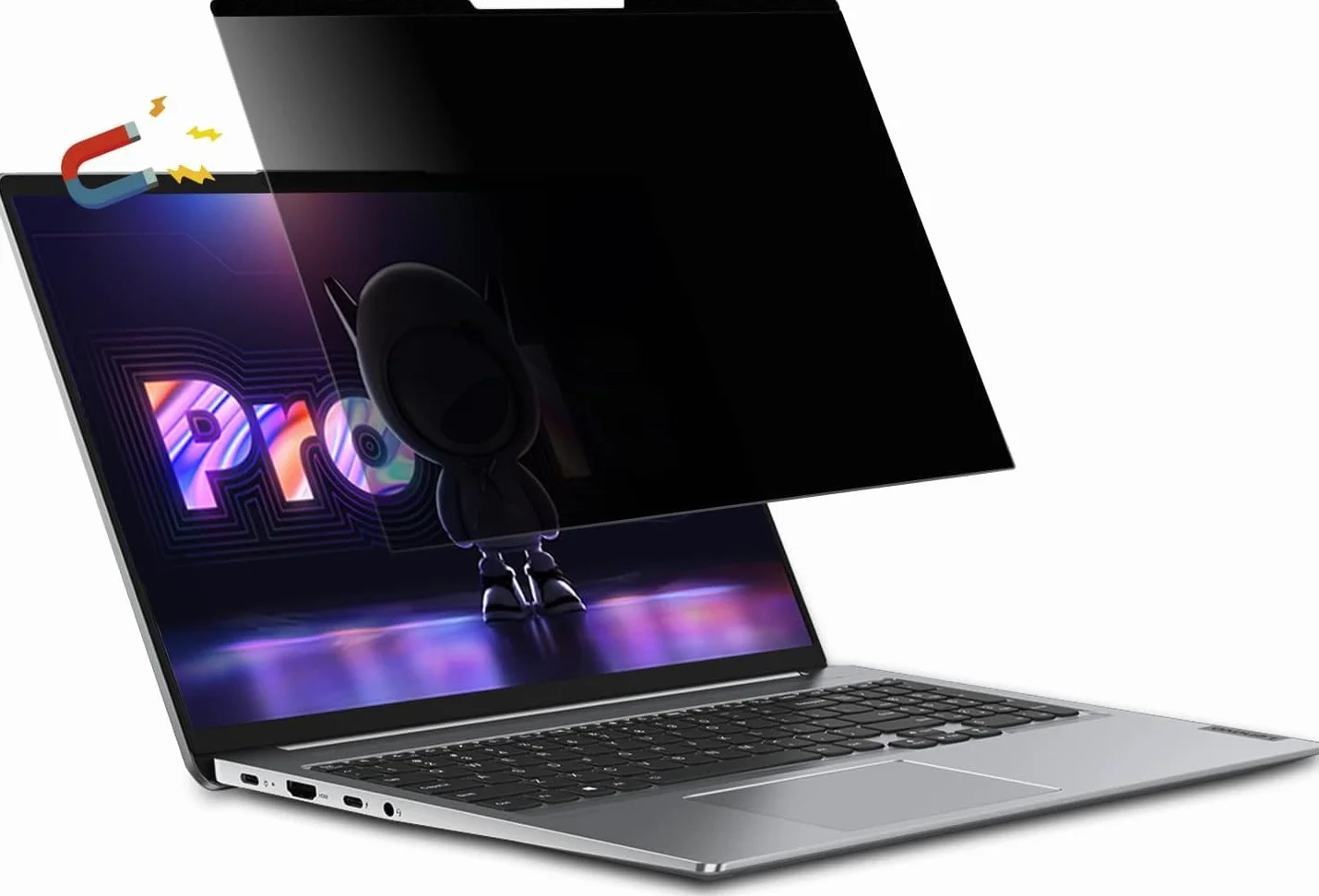 ZoRoll Magnetyczny filtr prywatyzujący do ekranu 16,0 cali 16:10 na laptopa, zdejmowana osłona prywatności na laptopa [antybłyskowa] [antyrysowa] Folie ochronne na 16-calowy laptop do ochrony danych
