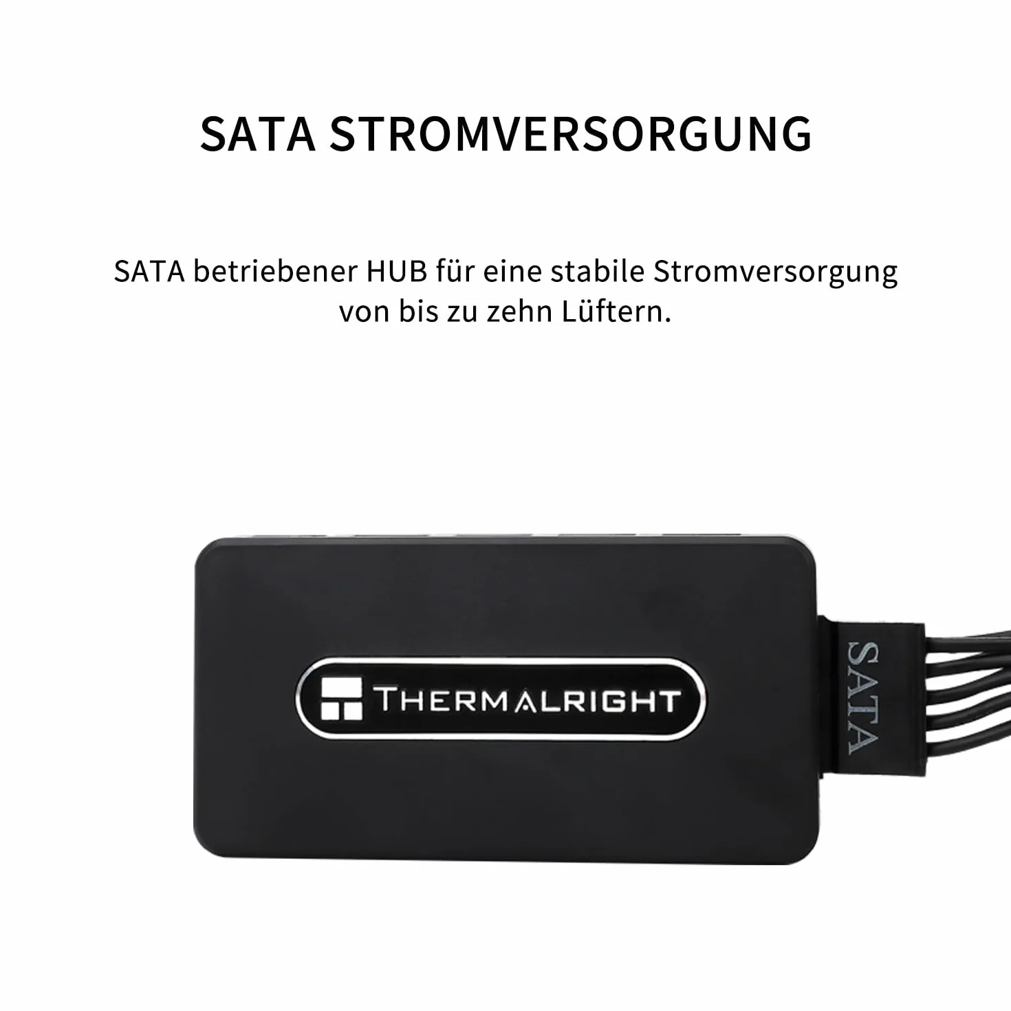 Thermalright-TR FAN HUB sterowanie REV. A Fan Hub obsługa 10 grup fanów PWM, wiele interfejsów wentylatorów chłodzenie, 10-portowy 4-pinowy kontroler chłodnicy PC, SATA Power Cord Direct Input