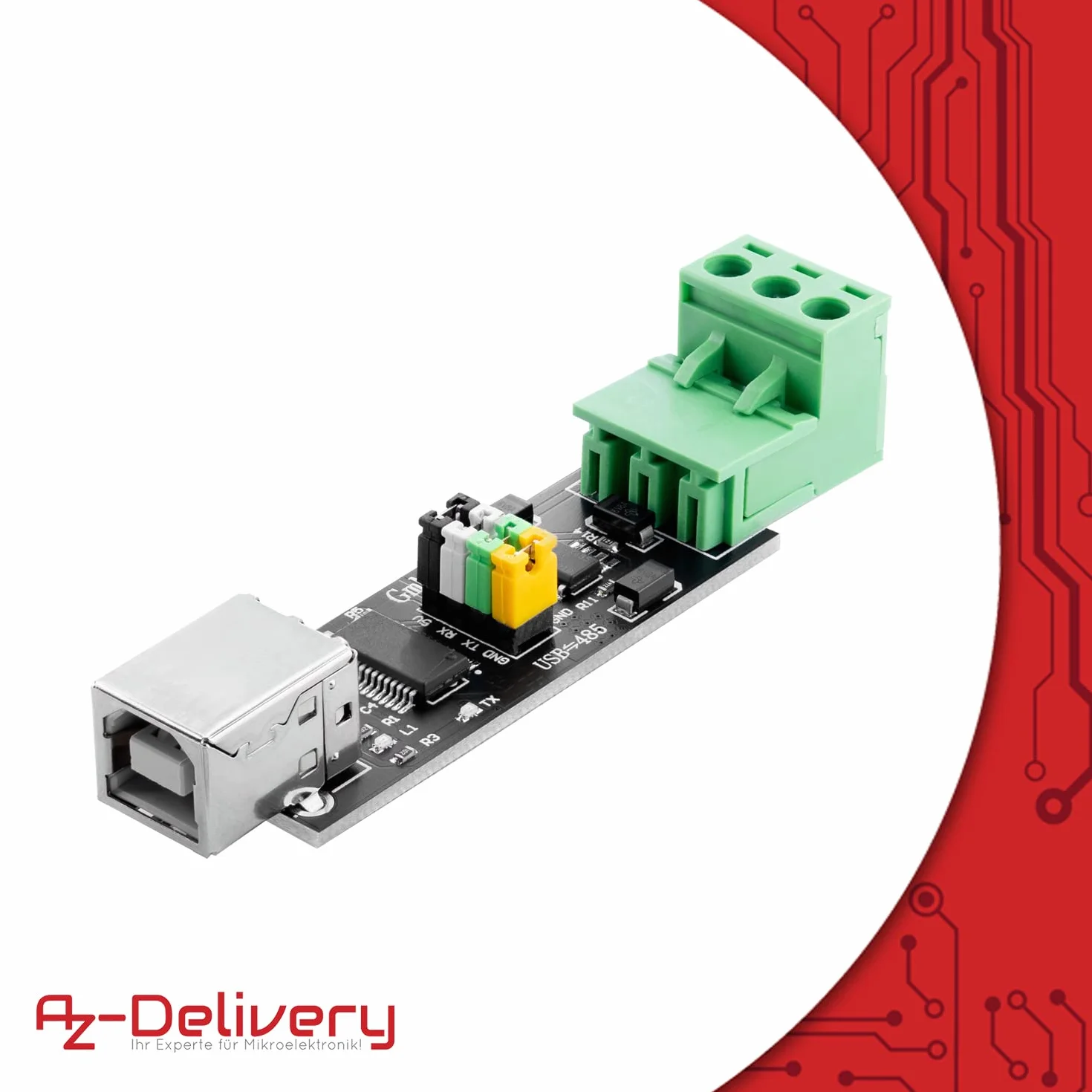 AZDelivery FT232 USB 2.0 do TTL RS485 adapter szeregowy na USB | konwerter szeregowy moduł FTDI Interface Board